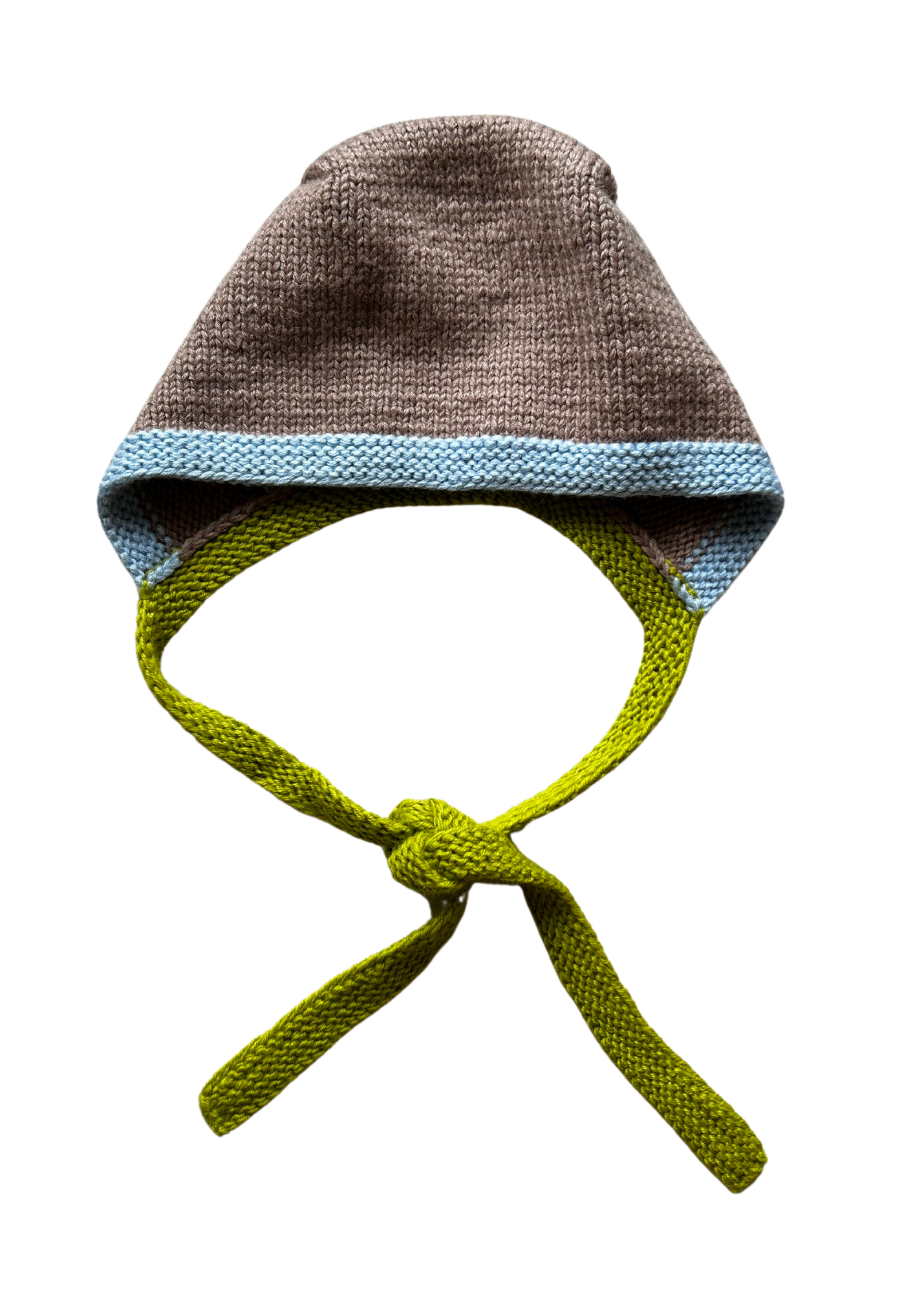 HANDMADE Knit Tie Up Bonnet