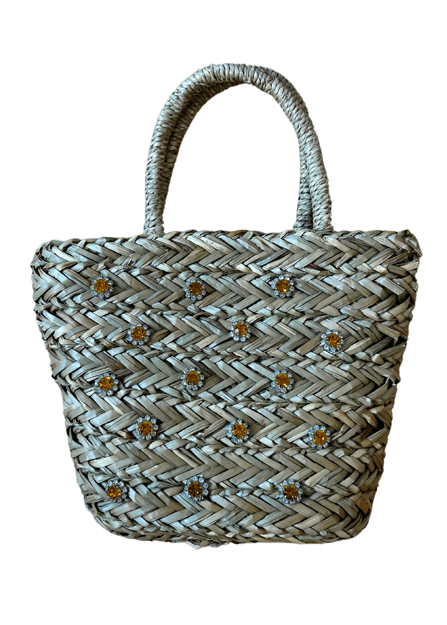 SHRIMPS X WAREHOUSE Bejewelled Woven Bag