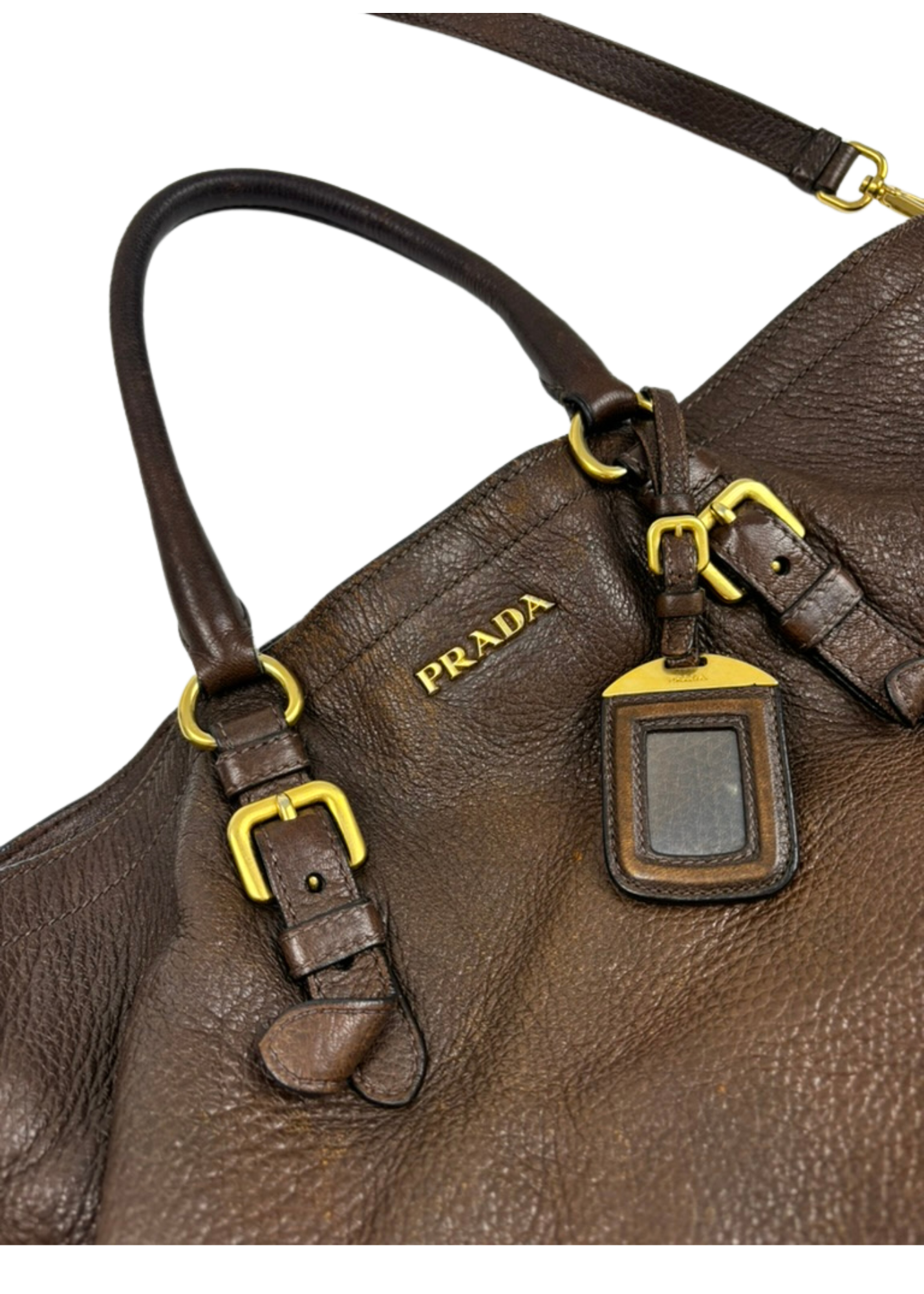 PRADA (AS IS) Brown Slouchy Leather Bag