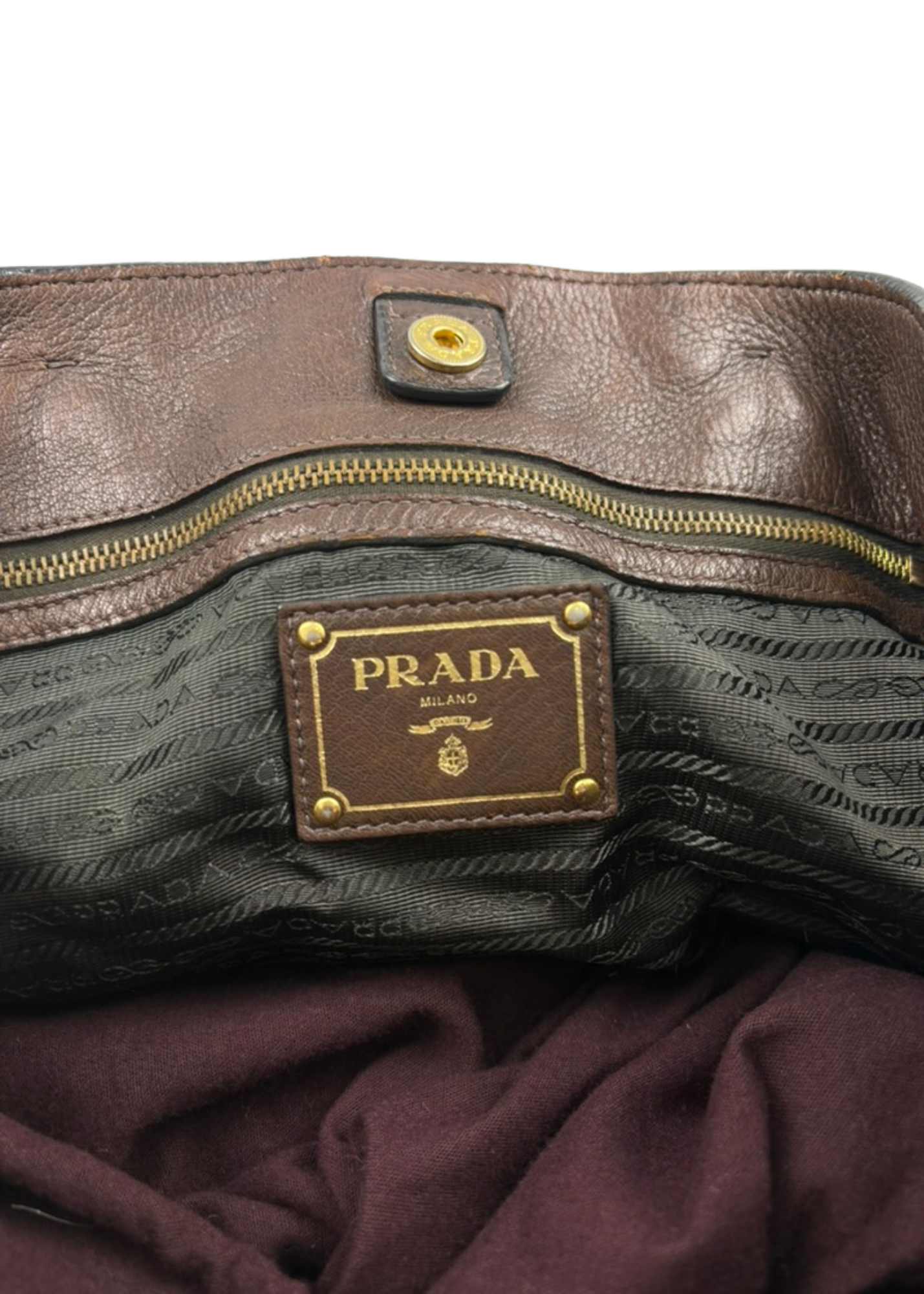 PRADA (AS IS) Brown Slouchy Leather Bag