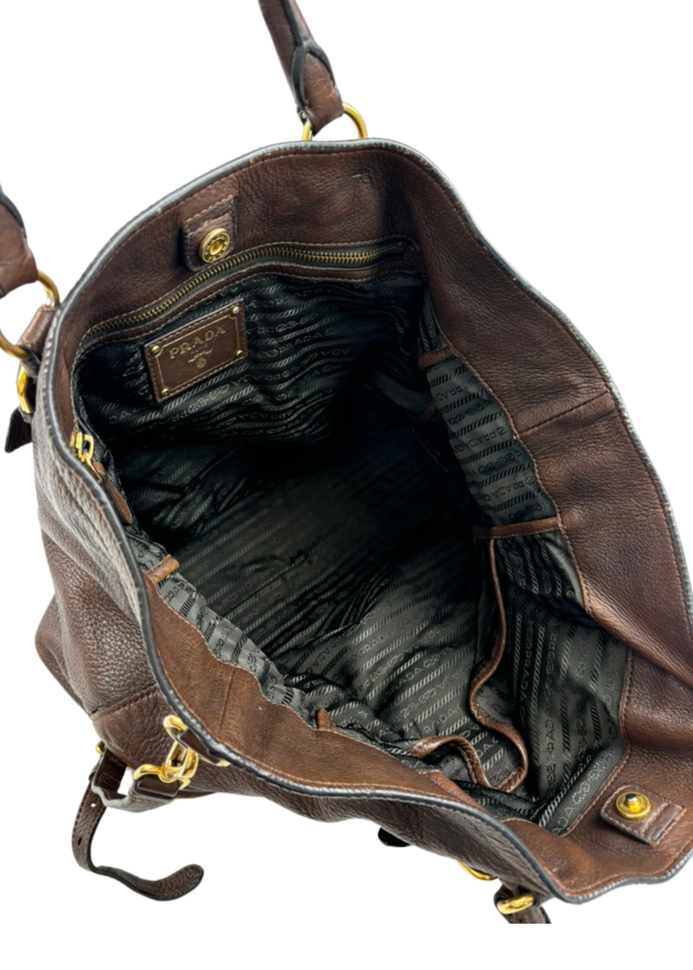 PRADA (AS IS) Brown Slouchy Leather Bag