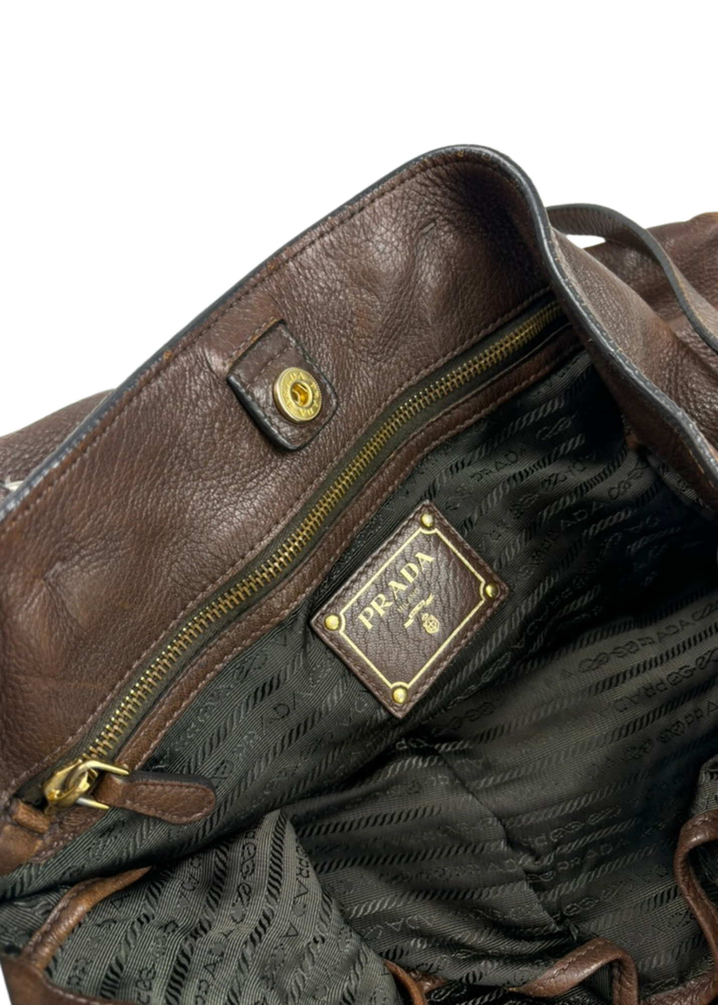PRADA (AS IS) Brown Slouchy Leather Bag