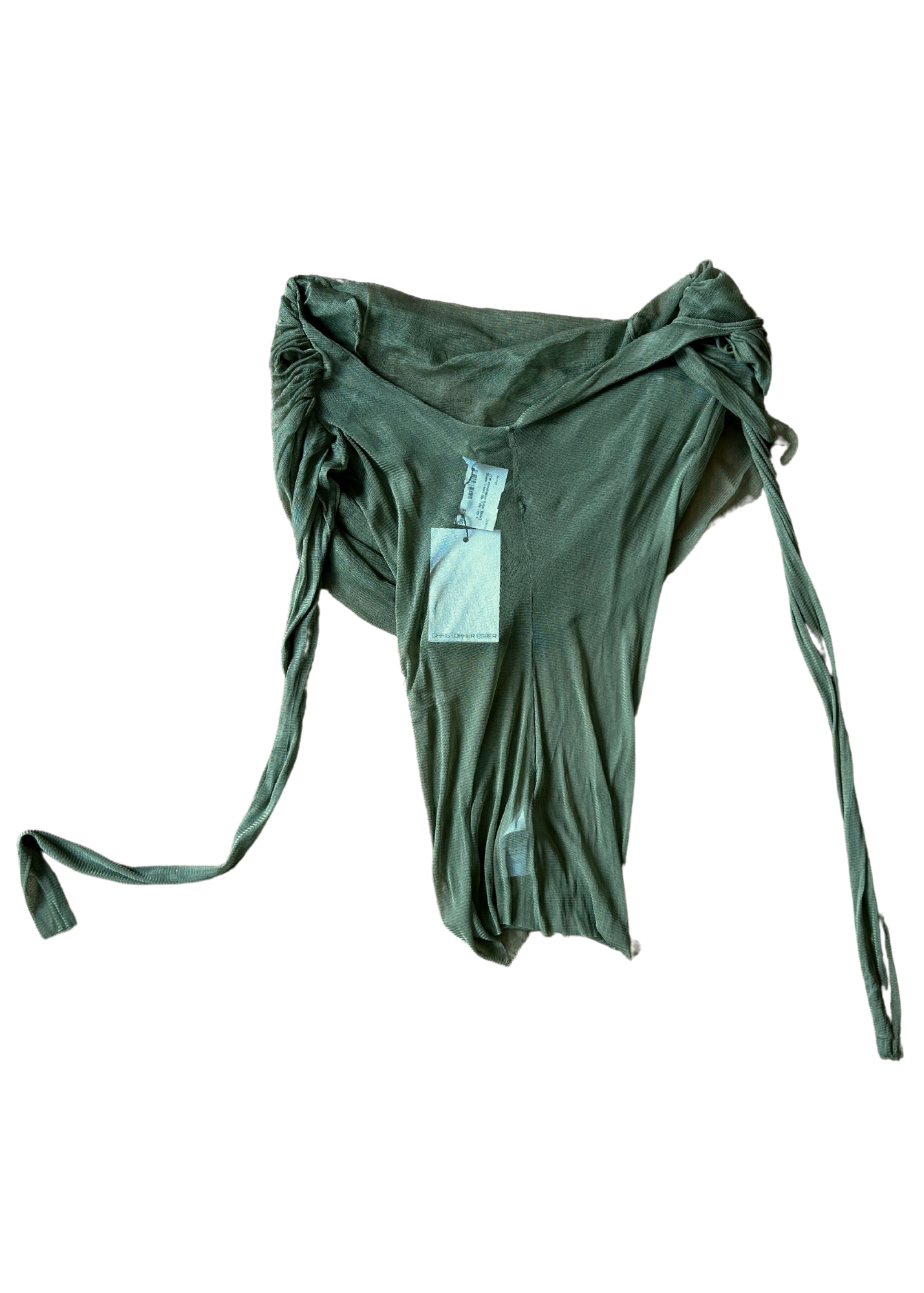 CHRISTOPHER ESBER (BNWT) 'Veiled Silk Tulle' Gathered Top