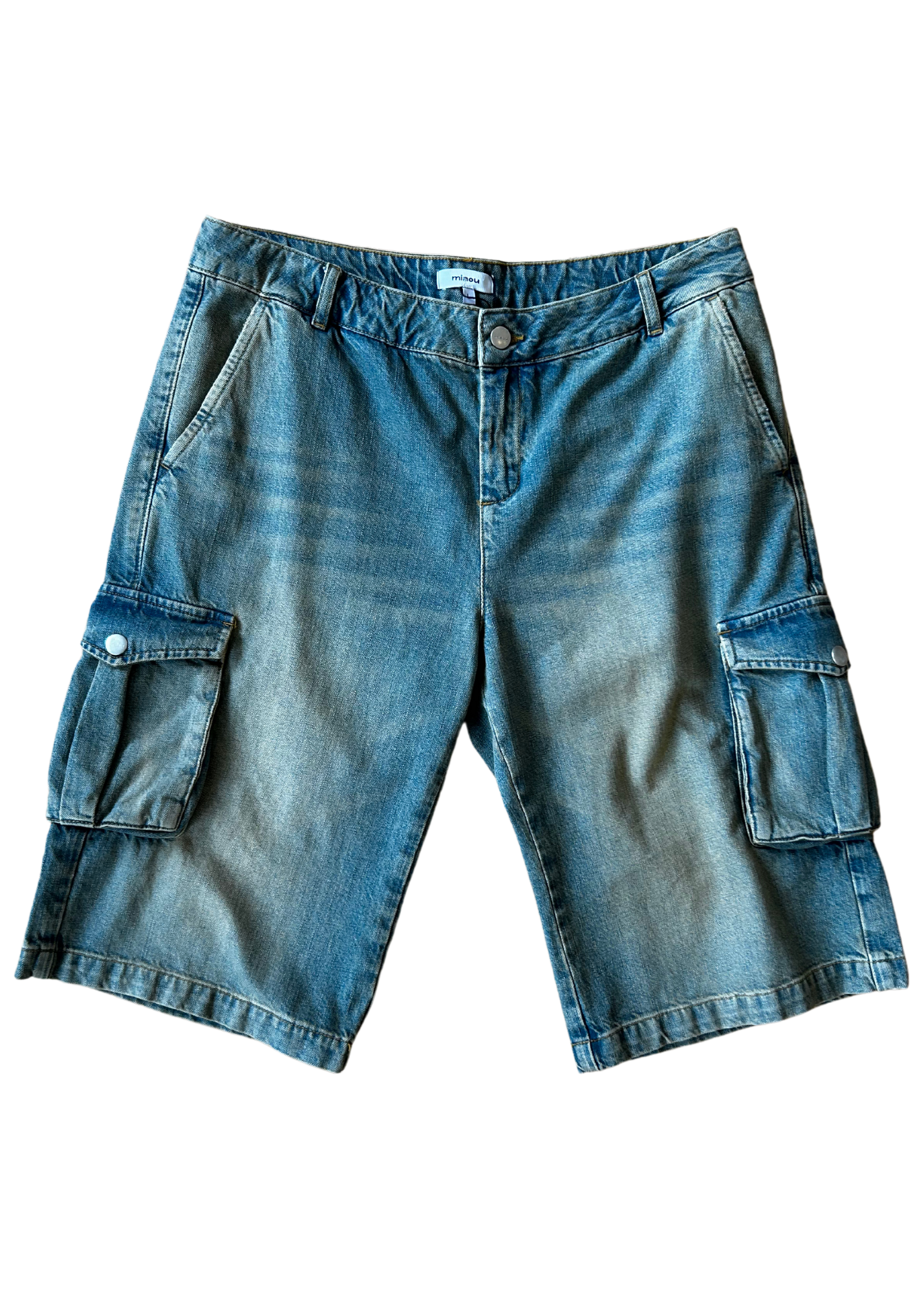 MIAOU (BNWT) 'Dune' Mudwash Denim Cargo Shorts