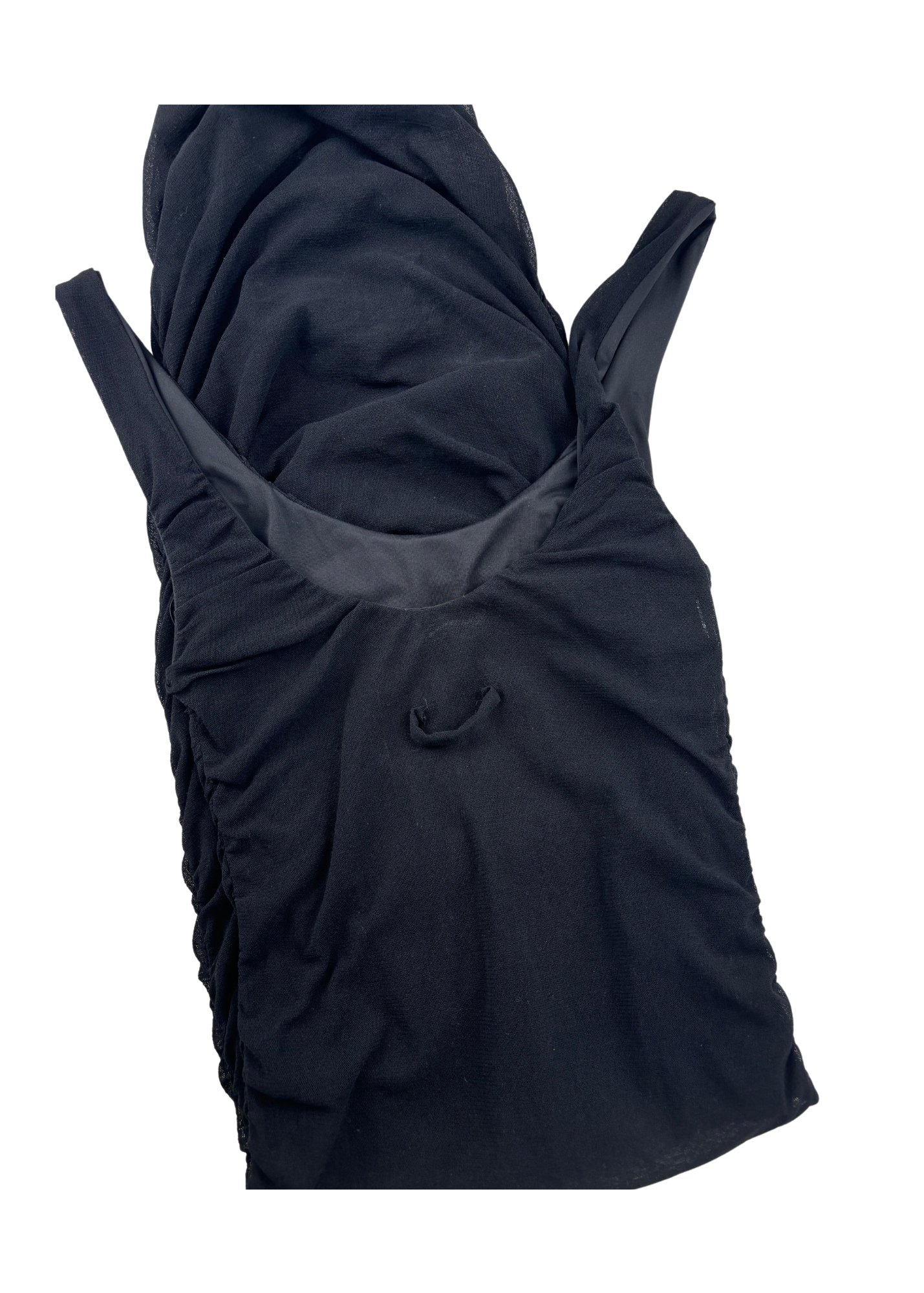 JEAN PAUL GAULTIER SOLEIL Mesh Ruched Midi Dress