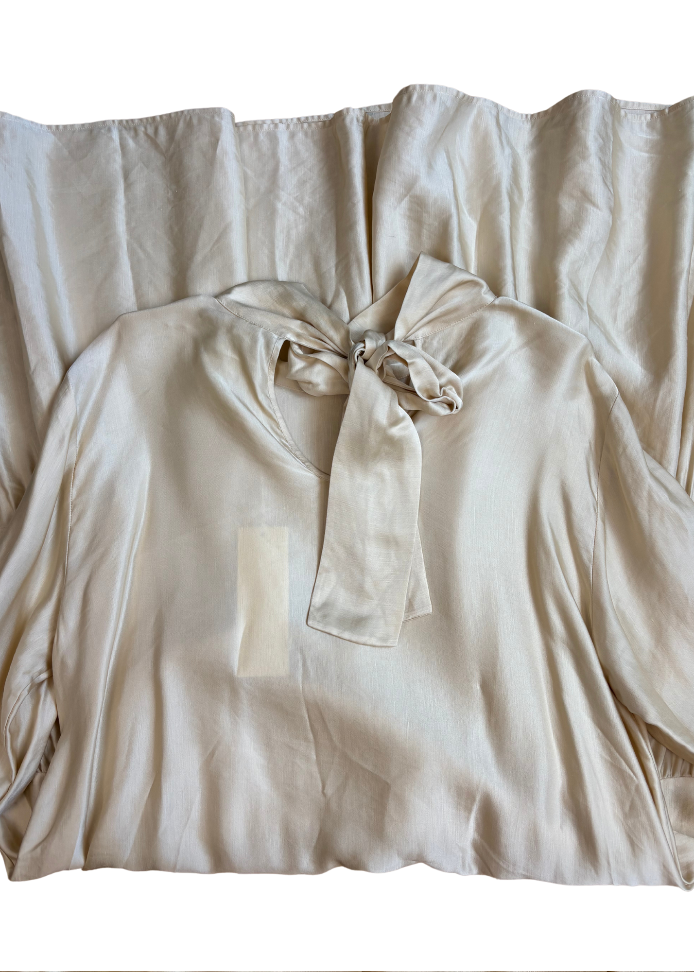 ARKET (BNWT) Champagne Tiered Long Sleeve Midi Dress