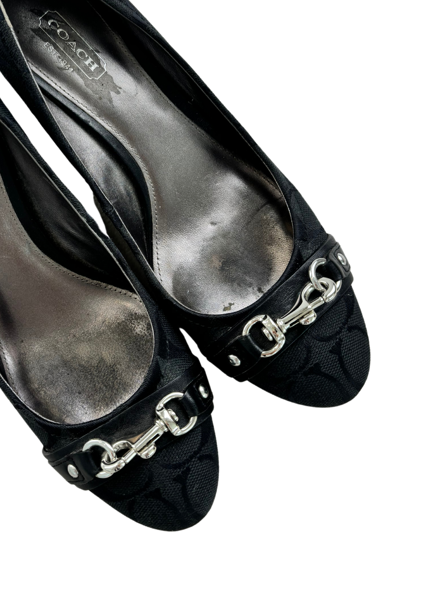 COACH Monogram Wedge Heels (AS IS)