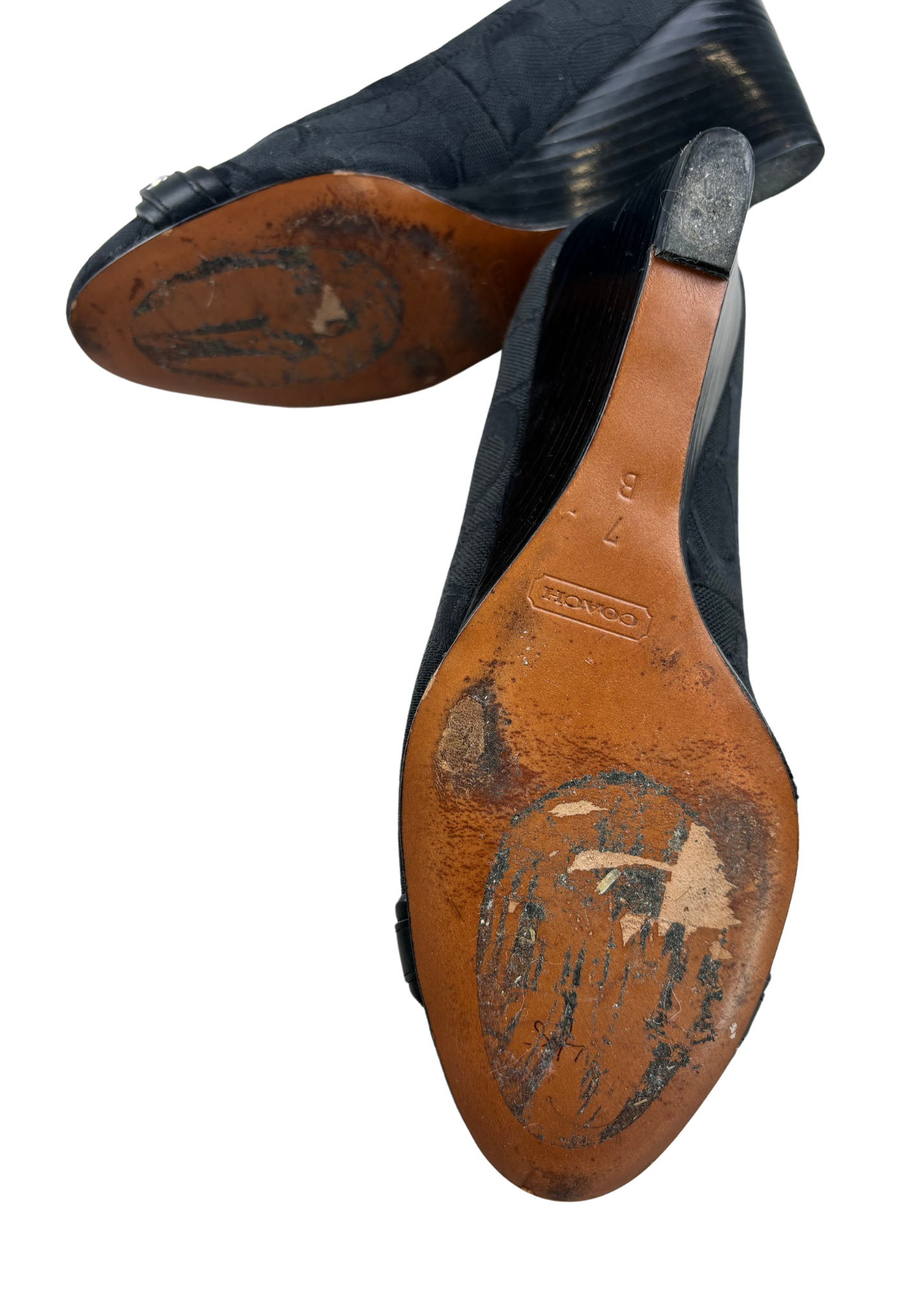 COACH Monogram Wedge Heels (AS IS)