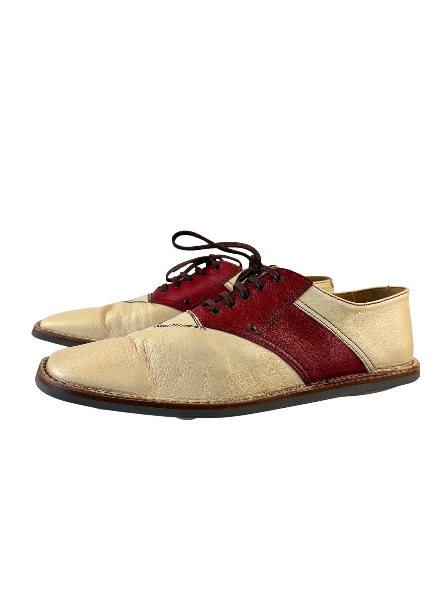 MIU MIU Leather Lace Up Bowling Shoes