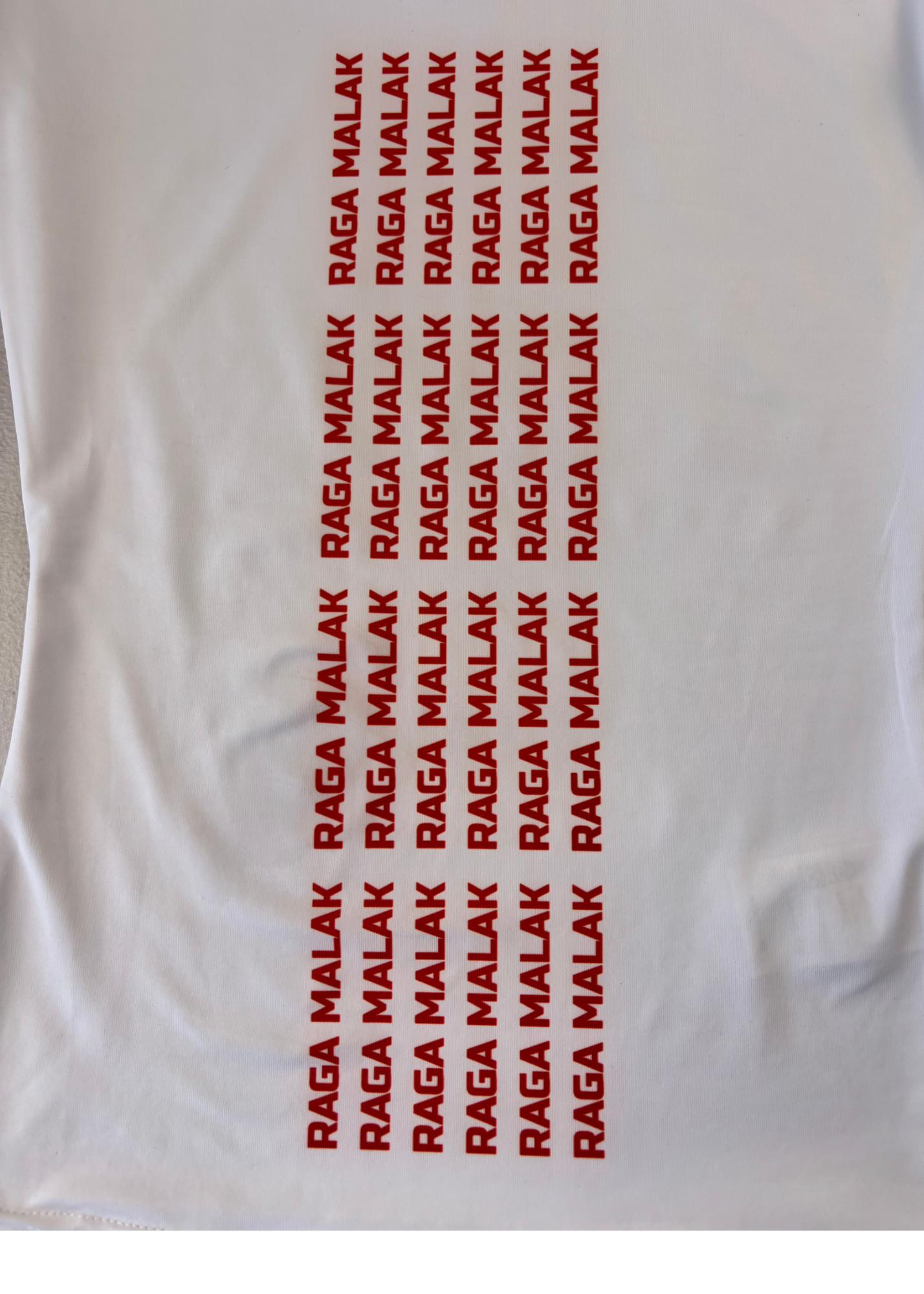 RAGA MALAK Logo 'Ego Death' V Neck Tee
