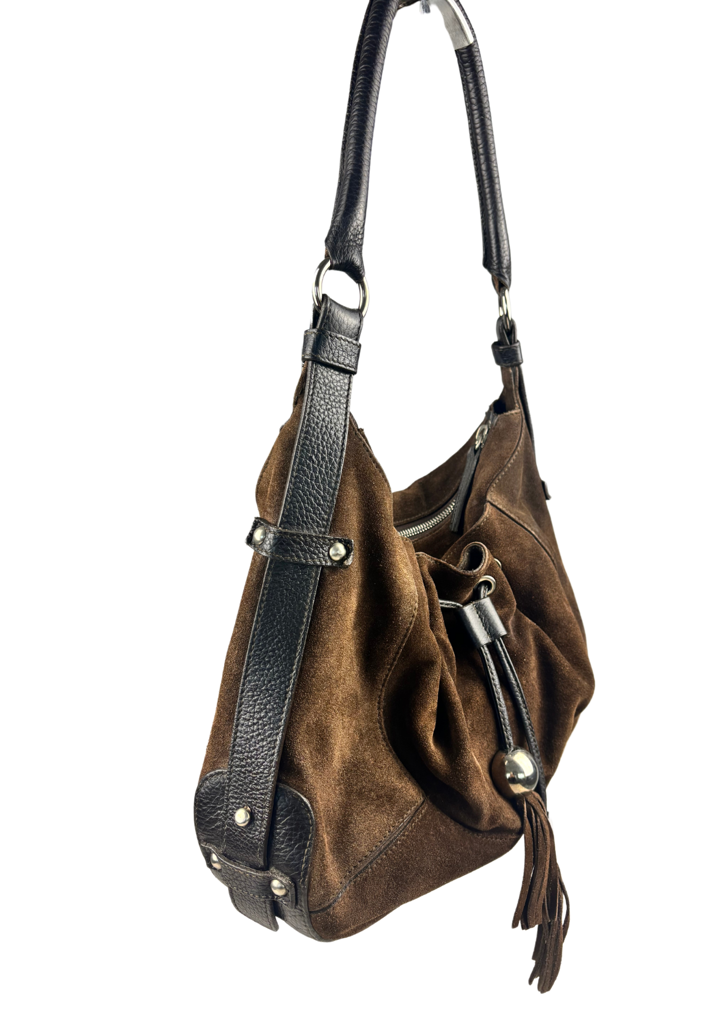 FURLA Suede Drawstring Bag