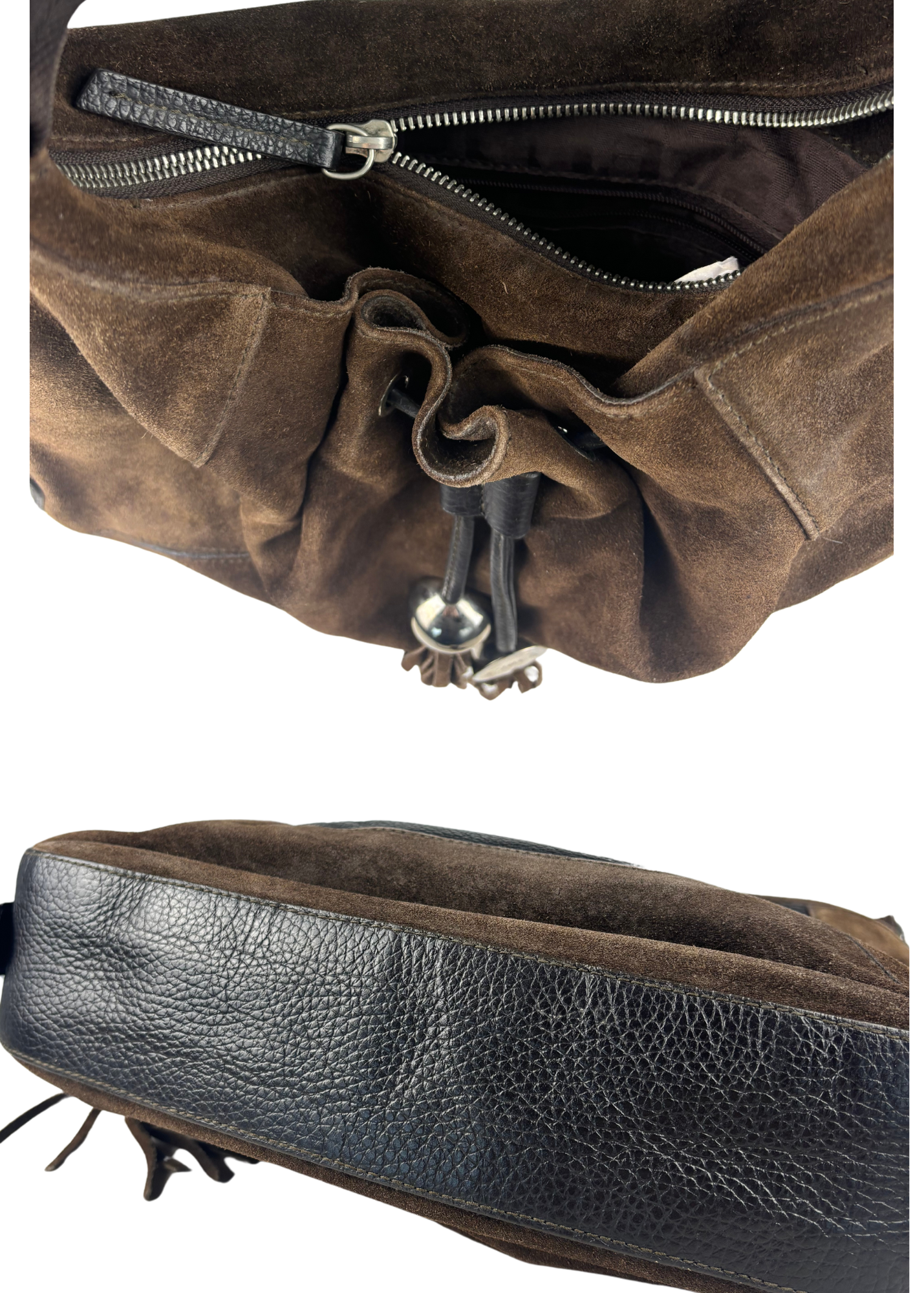 FURLA Suede Drawstring Bag