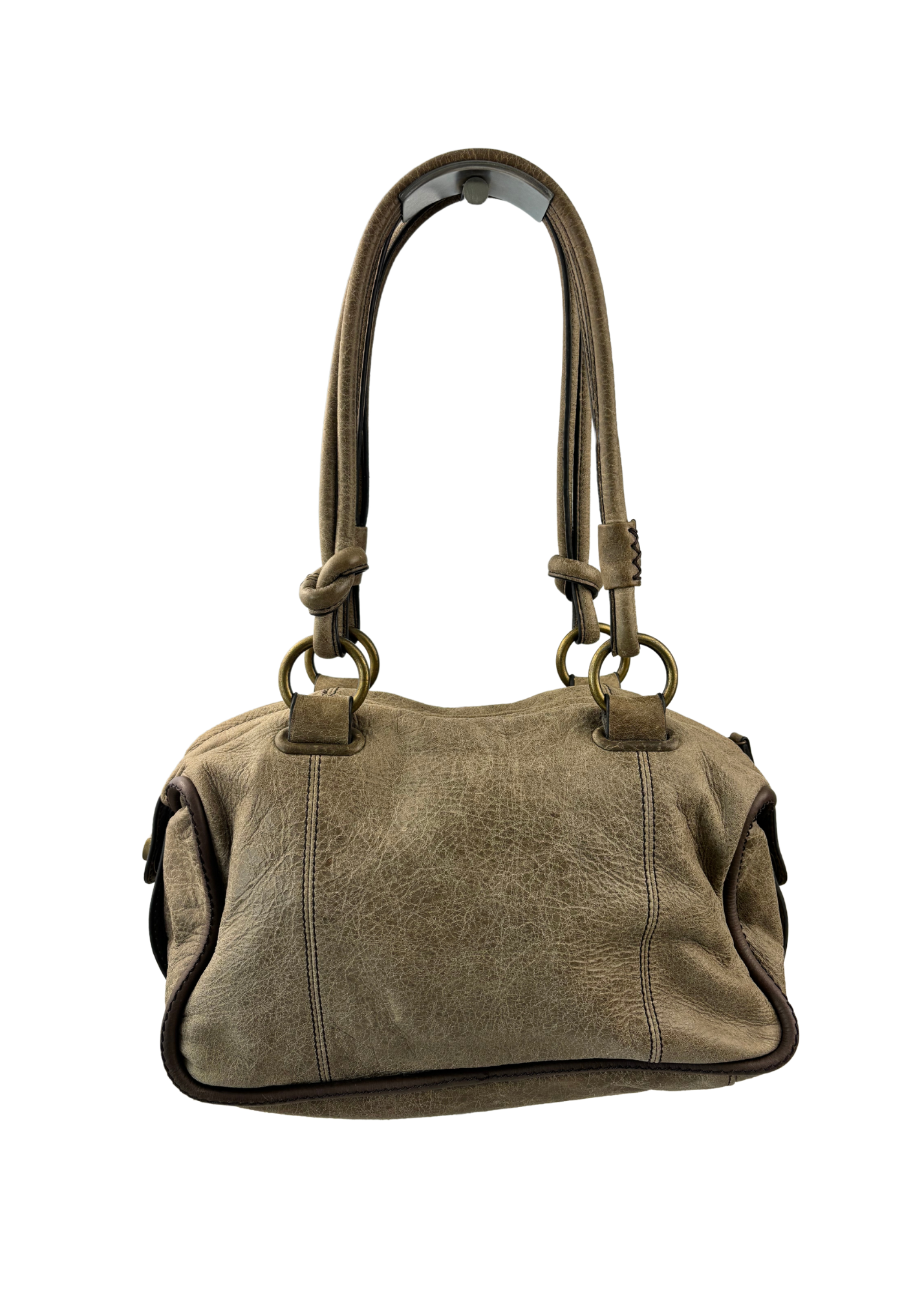 MIMCO VINTAGE Taupe Leather Shoulder Bag