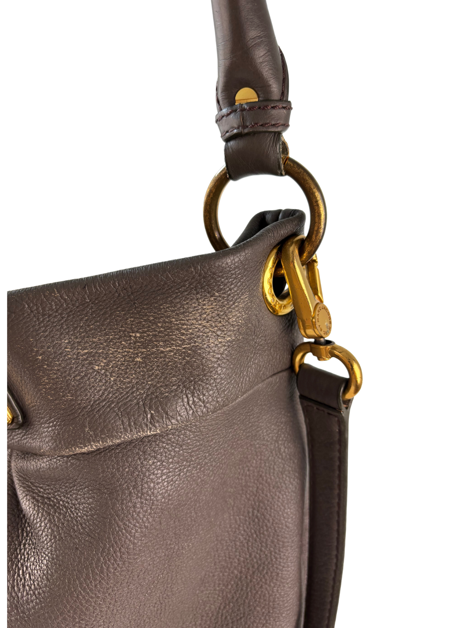 MARC BY MARC JACOBS Grey Leather Slouch Bag