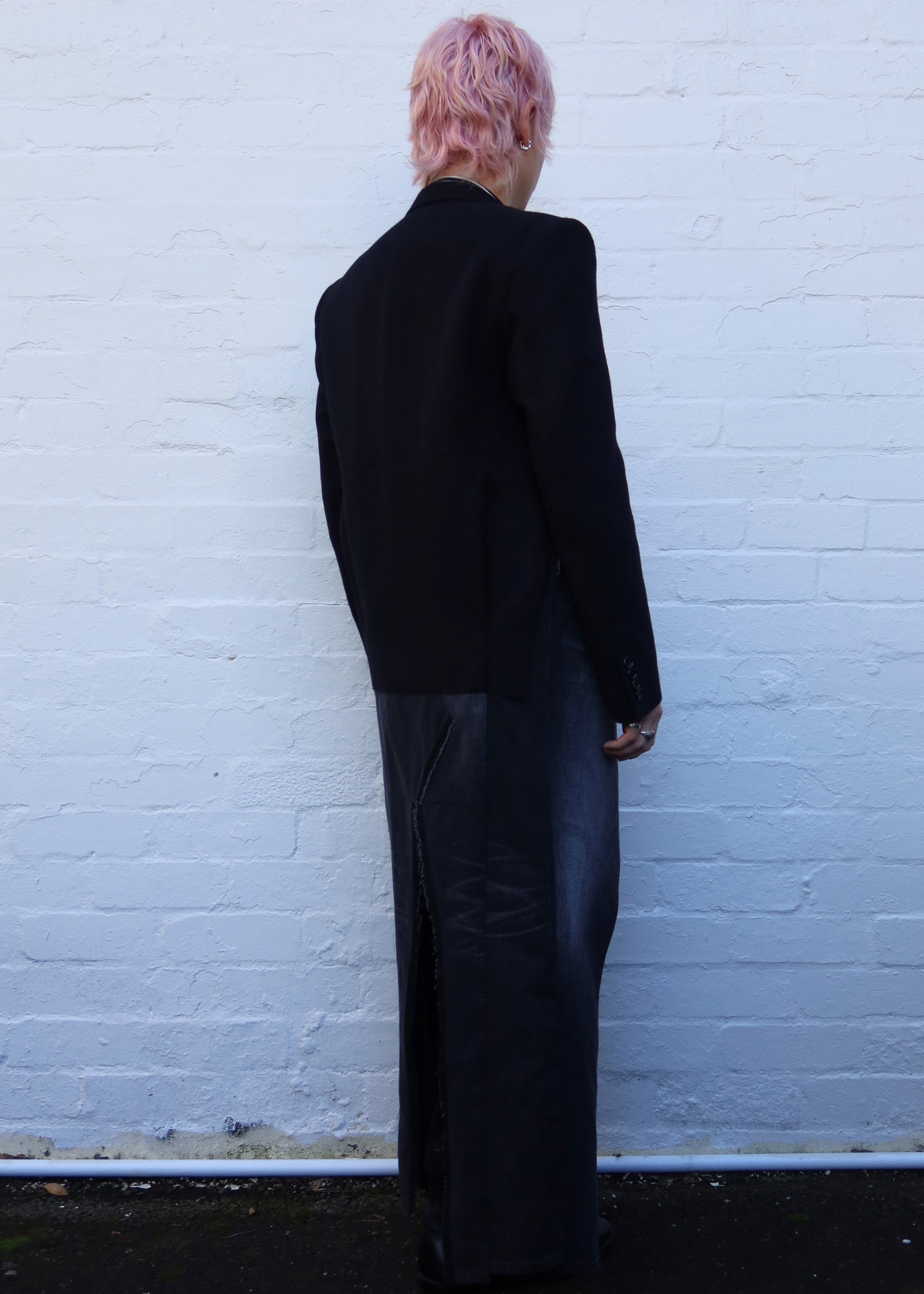JUNYA WATANABE X LEVI'S 2023 Wool/Cashmere Maxi Coat W/ Reworked Denim