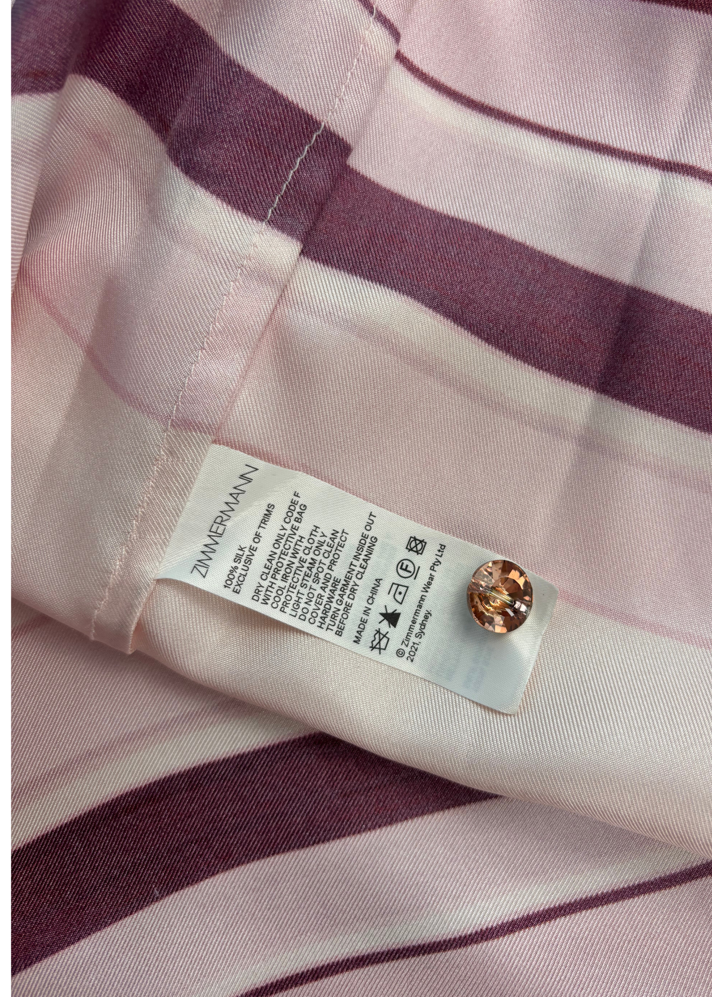 ZIMMERMANN (BNWT) Stripe Silk Button Down Shirt