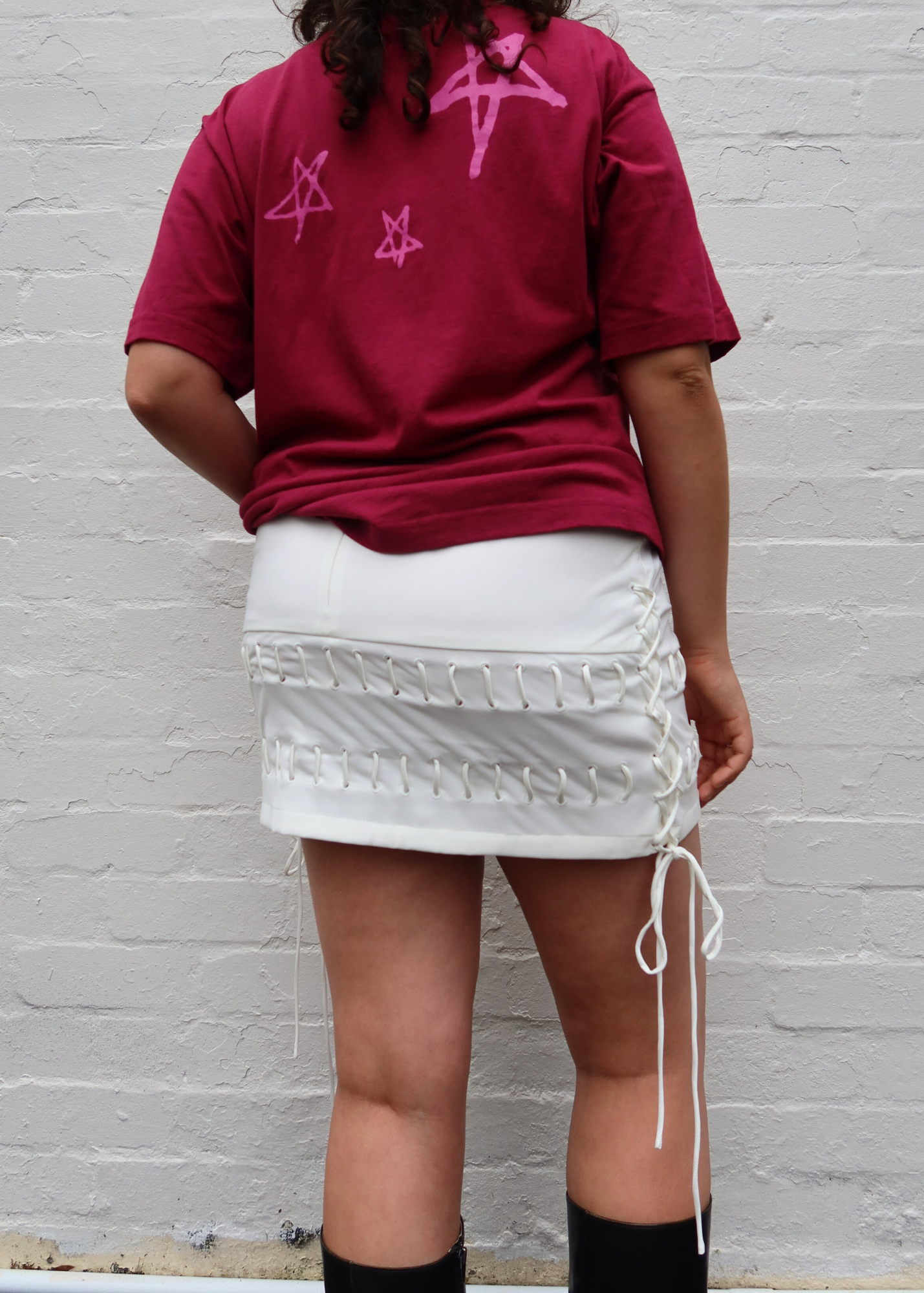 WITH JEAN (AS IS) Corset Lace Detail Mini Skirt