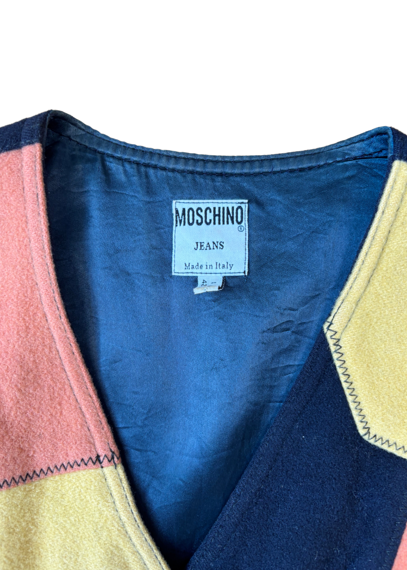 MOSCHINO JEANS Wool Patchwork Vest