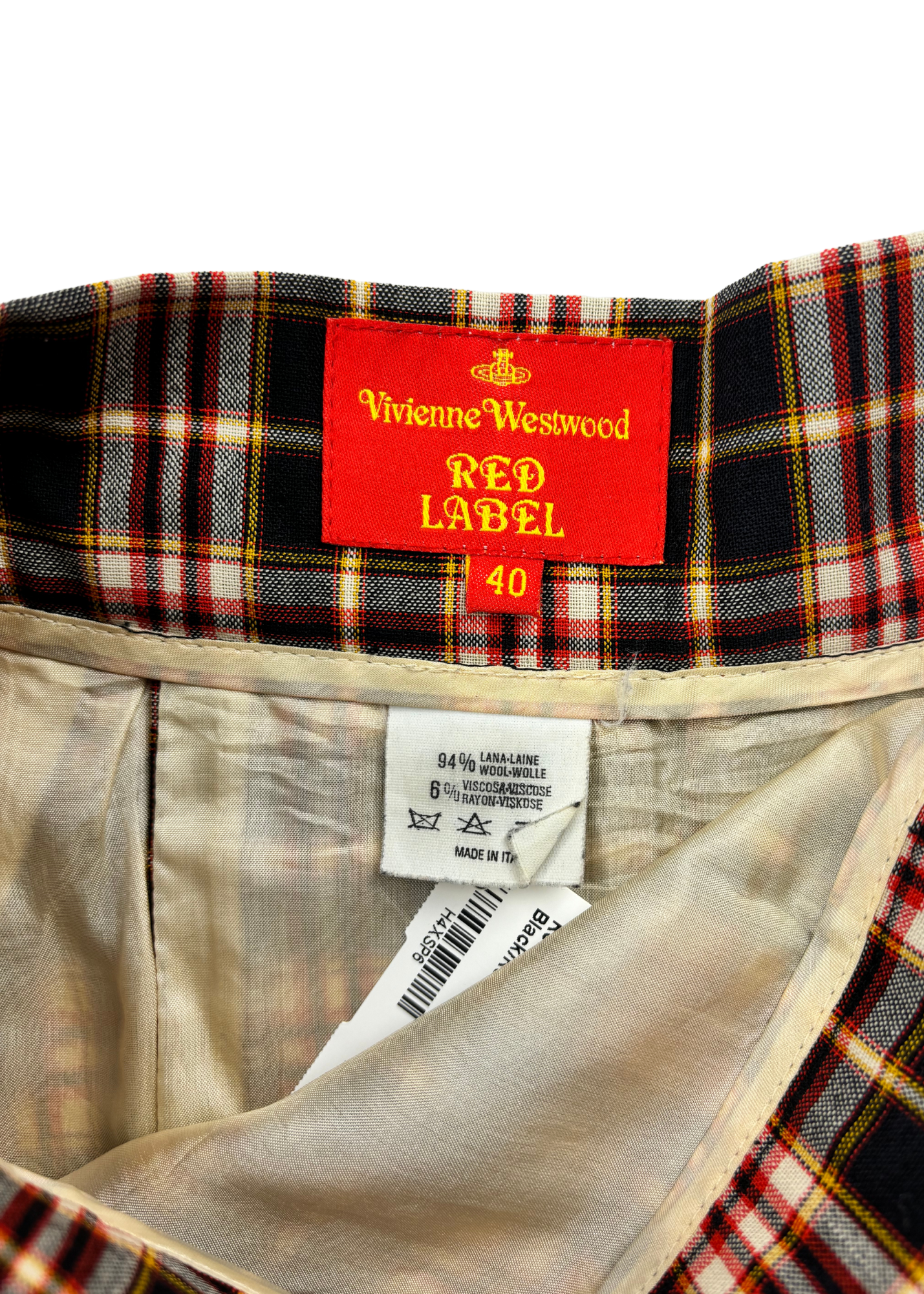VIVIENNE WESTWOOD RED LABEL (AS IS) Plaid Mini Skirt