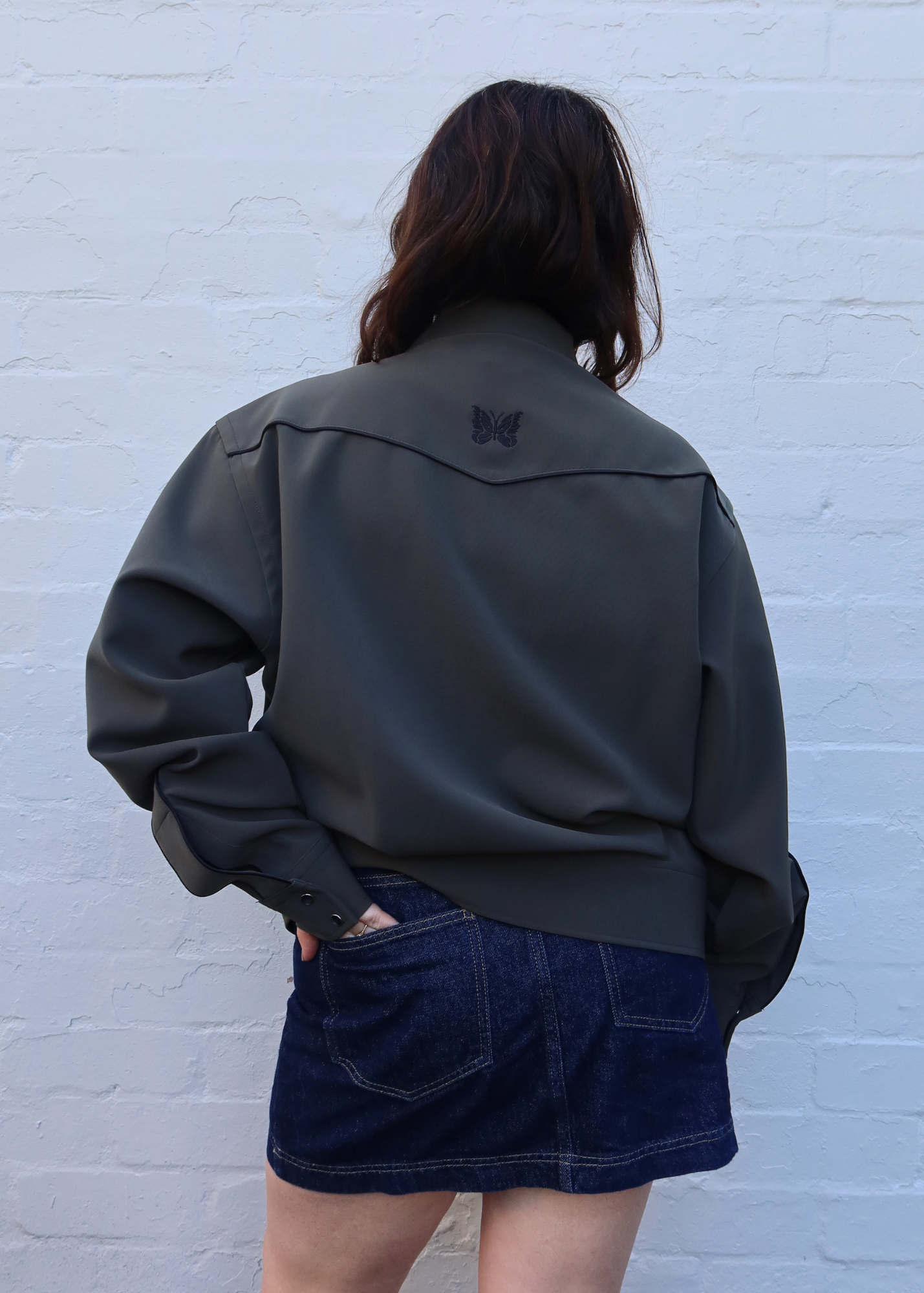 NEEDLES FW 2024 Khaki Cowboy Jacket W/ Piping