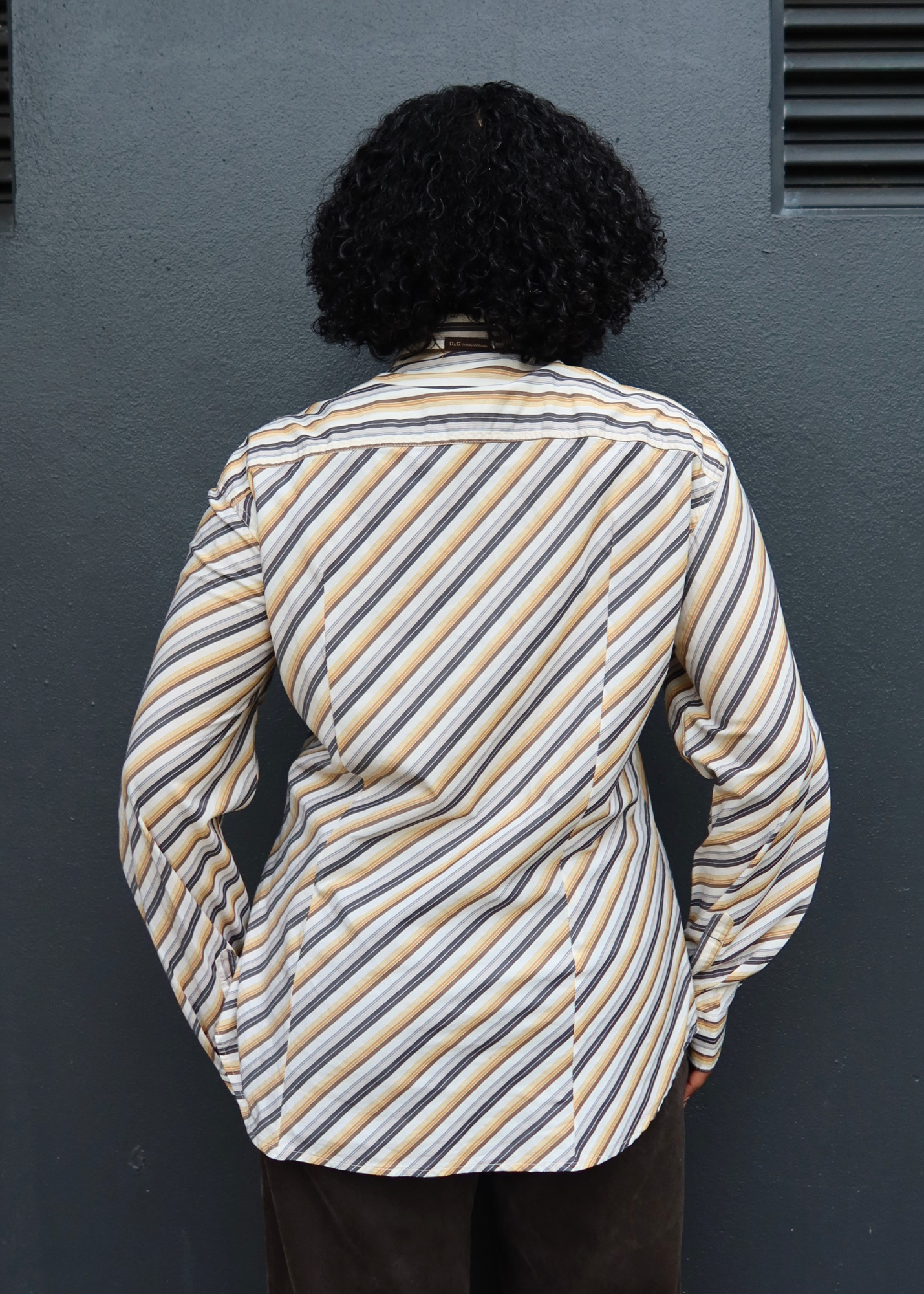D&G BY DOLCE & GABBANA (AS IS) Diagonal Stripe Shirt