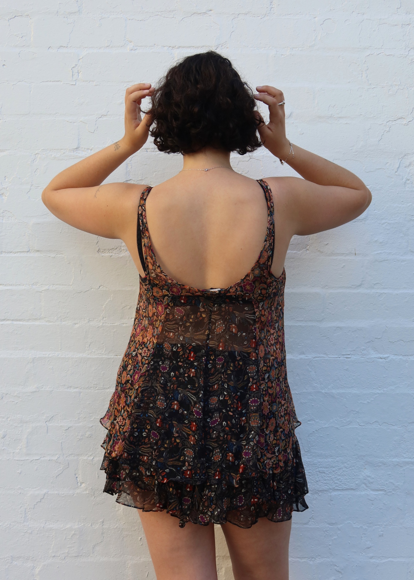 ISABEL MARANT Patchwork Floral Silk Sheer Tank