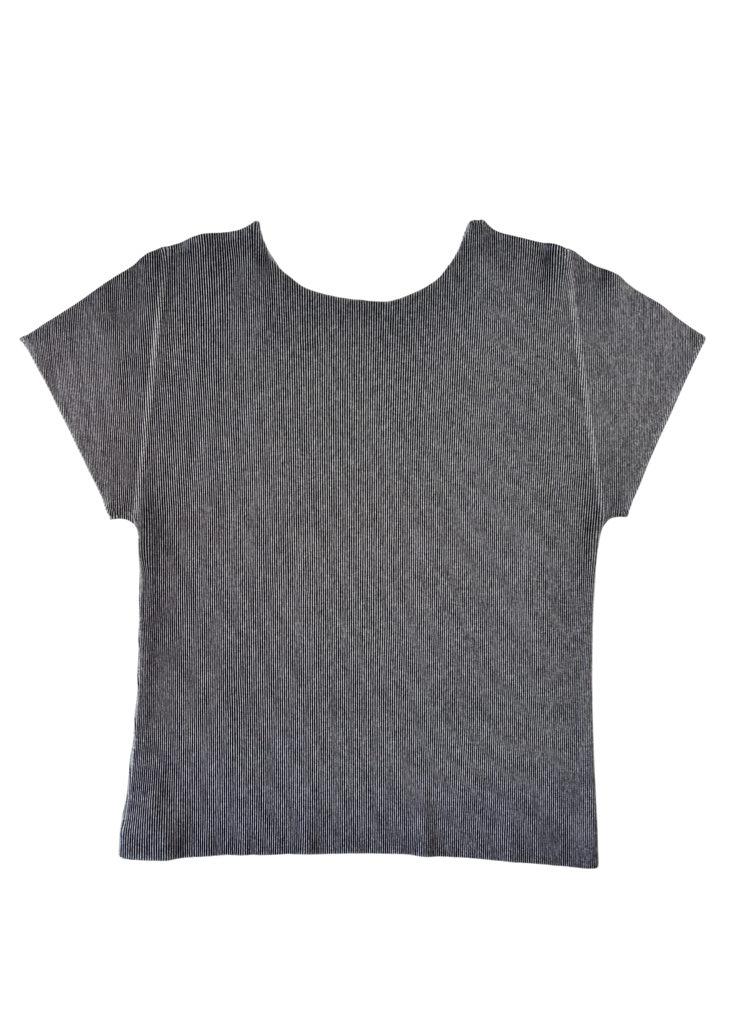 ISSEY MIYAKE Pleats Please Grey Scoop T-Shirt