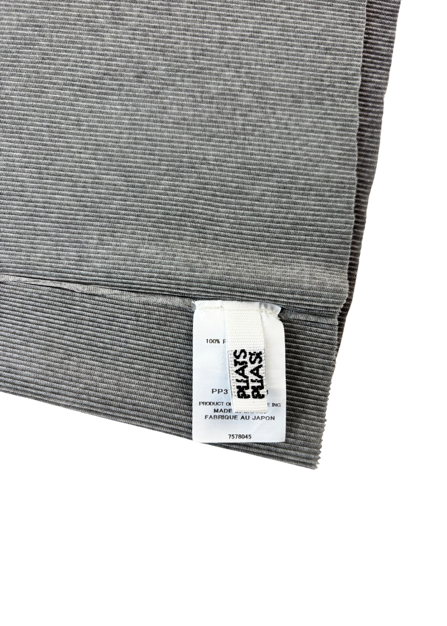 ISSEY MIYAKE Pleats Please Grey Scoop T-Shirt