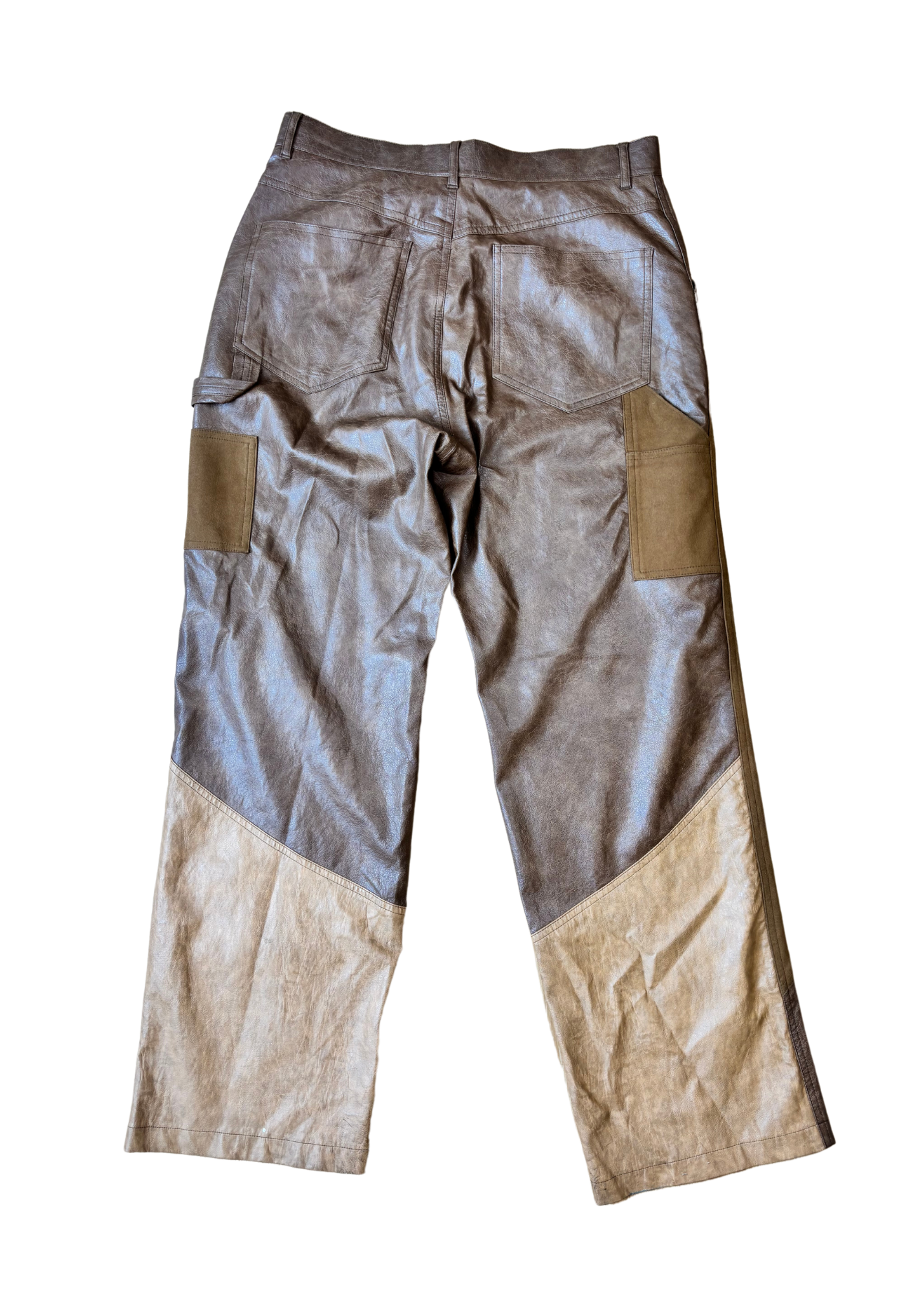 Andersson Bell Faux Leather/Suede Panel Pants