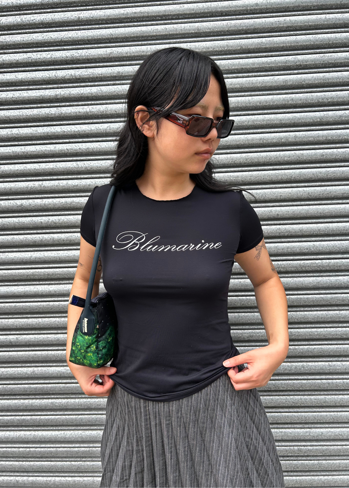 BLUMARINE (AS IS) Cursive Logo T-Shirt