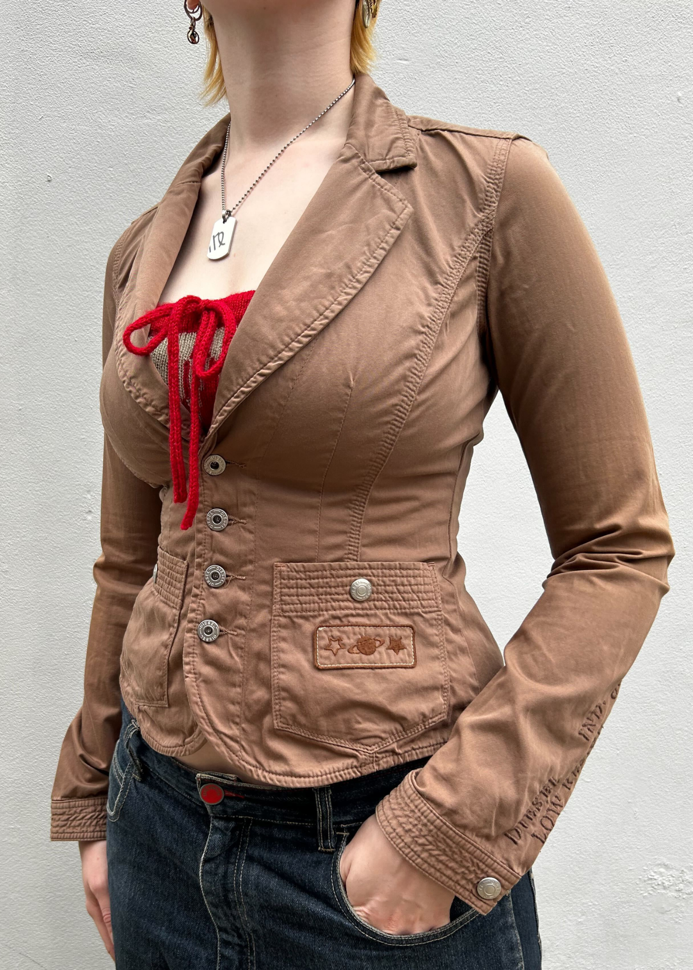 VINTAGE DIESEL (AS IS) Fitted Front Pockets Blazer