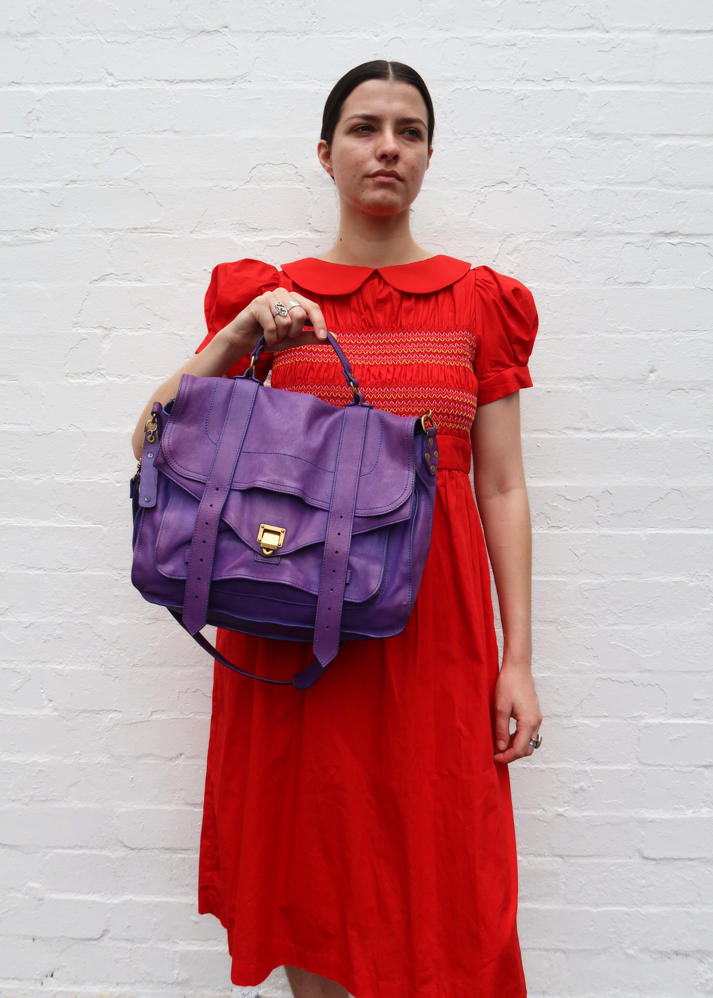 PROENZA SCHOULER (IT) (AS IS) Indigo Purple PS1 Bag Medium