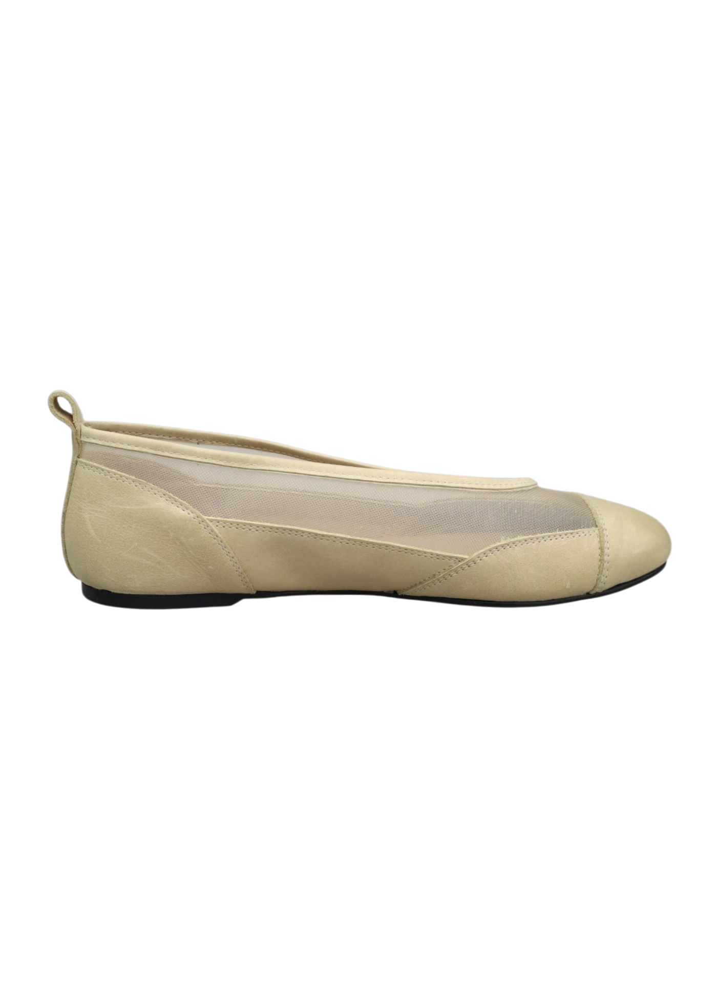 PALOMA WOOL Beige 'Pili Mesh' Ballet Flats