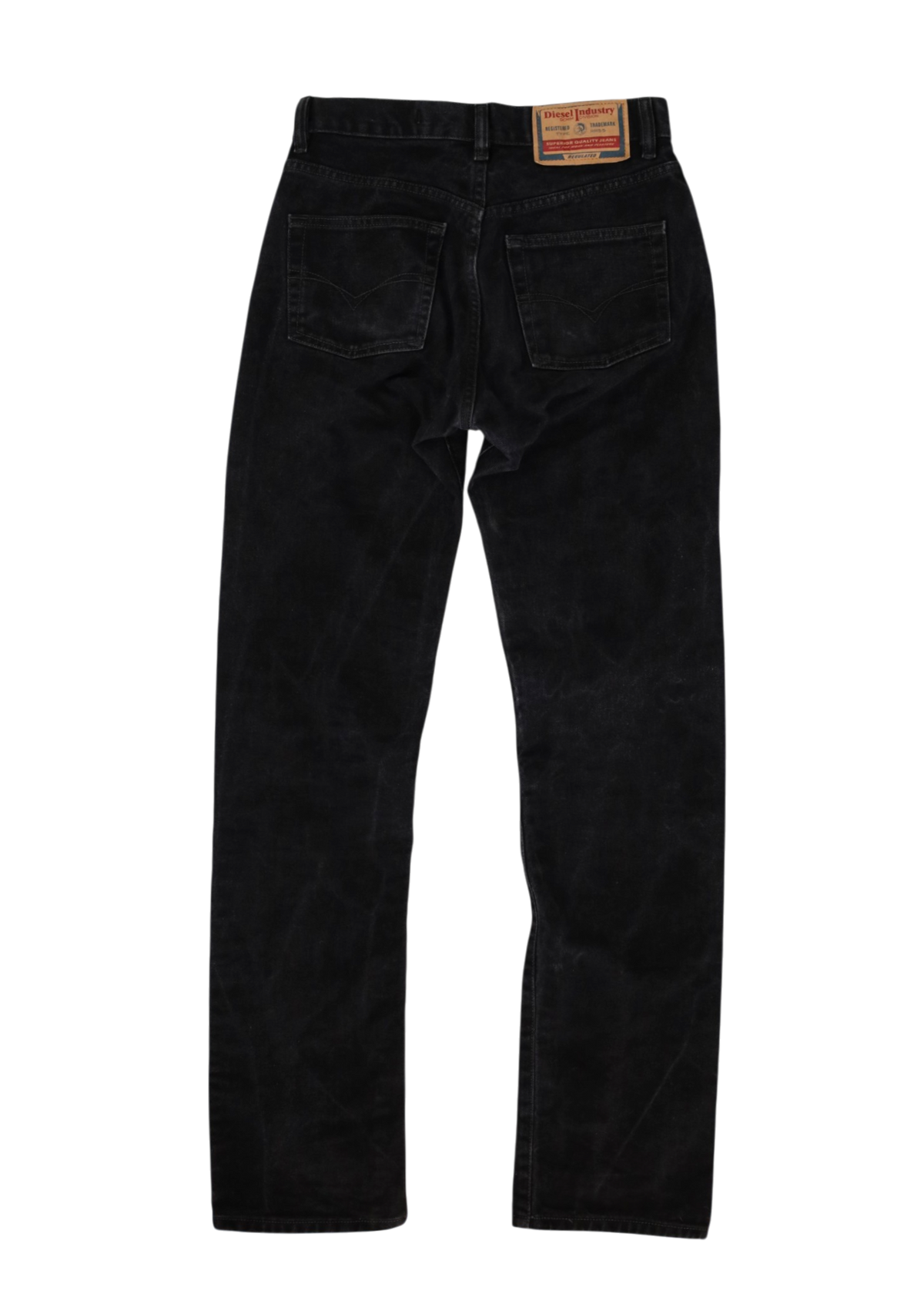 DIESEL Black High Rise Straight Jeans