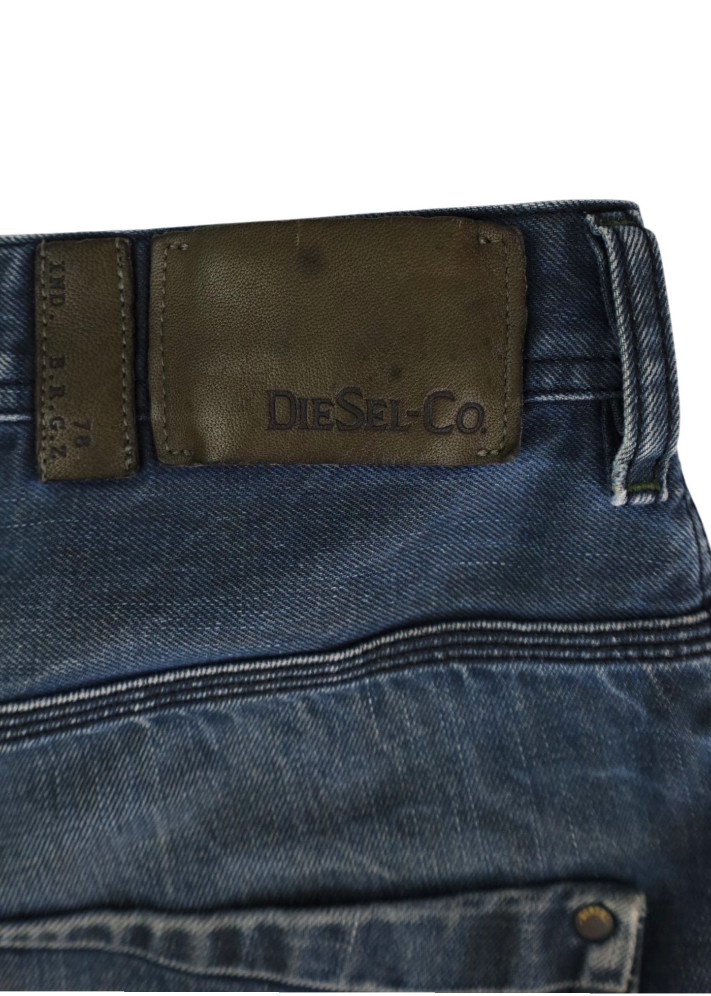 DIESEL Washed Distressed Dark Straight Jeans