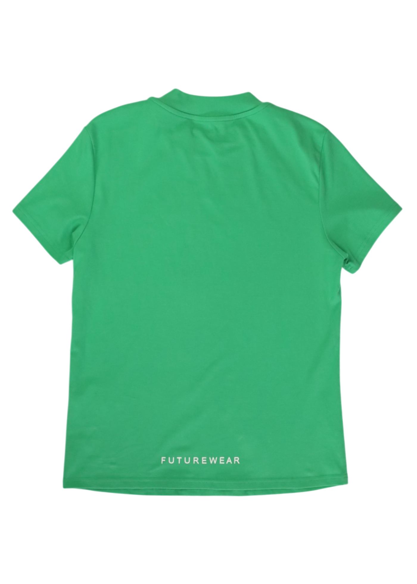 MARINE SERRE Green/White Ribbed Cotton Logo Tee