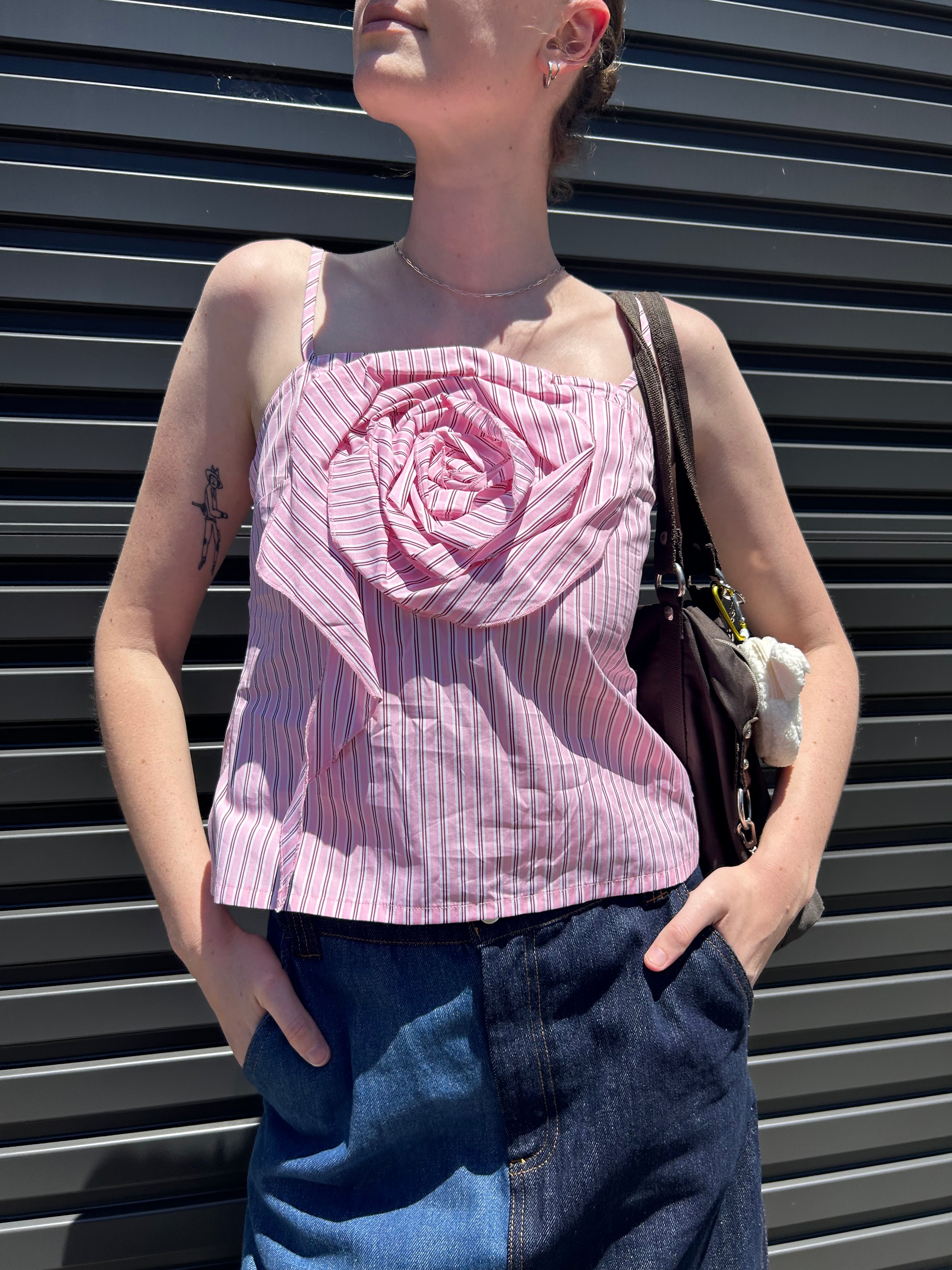 Saks Potts Pink Stripe Top