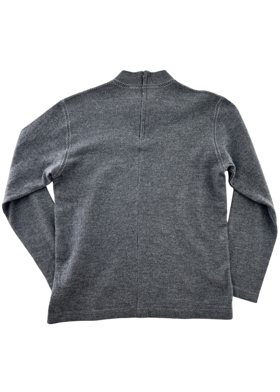 COMME DES GARCONS TRICOT AD 1991 Wool/Lace Seam Mock Neck Top