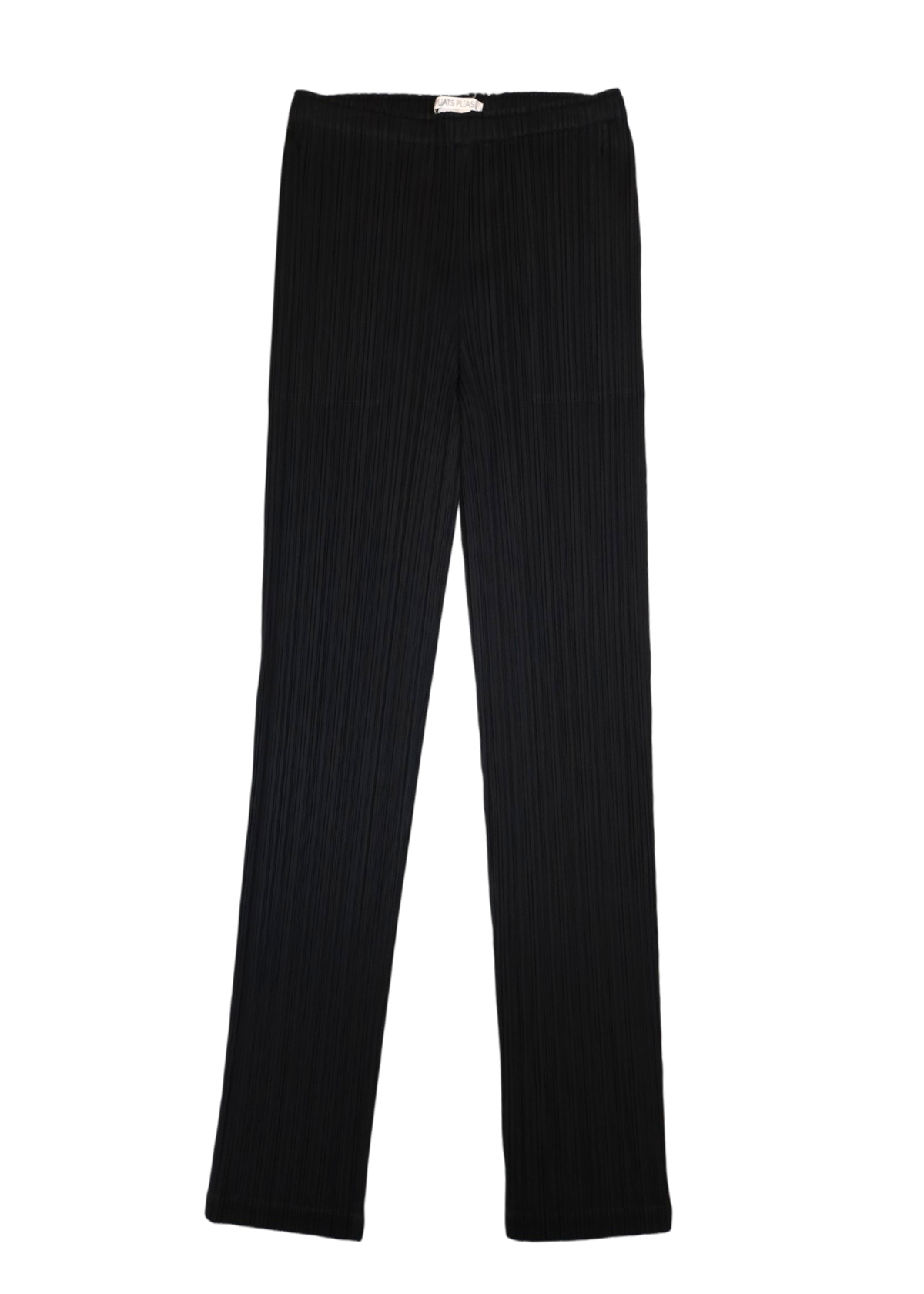 ISSEY MIYAKE PLEATS PLEASE Black Plisse Straight Leg Pants