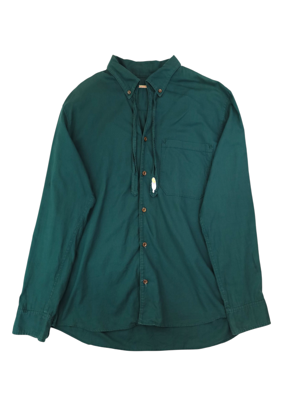 KAPITAL Green Cotton Pocket Button Up