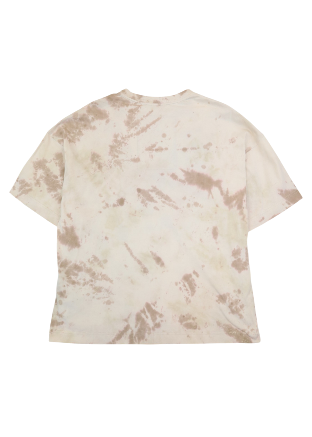 ZIGGY CHEN Interlude 2022 Beige Tie Dye Drop Shoulder Cotton Tee