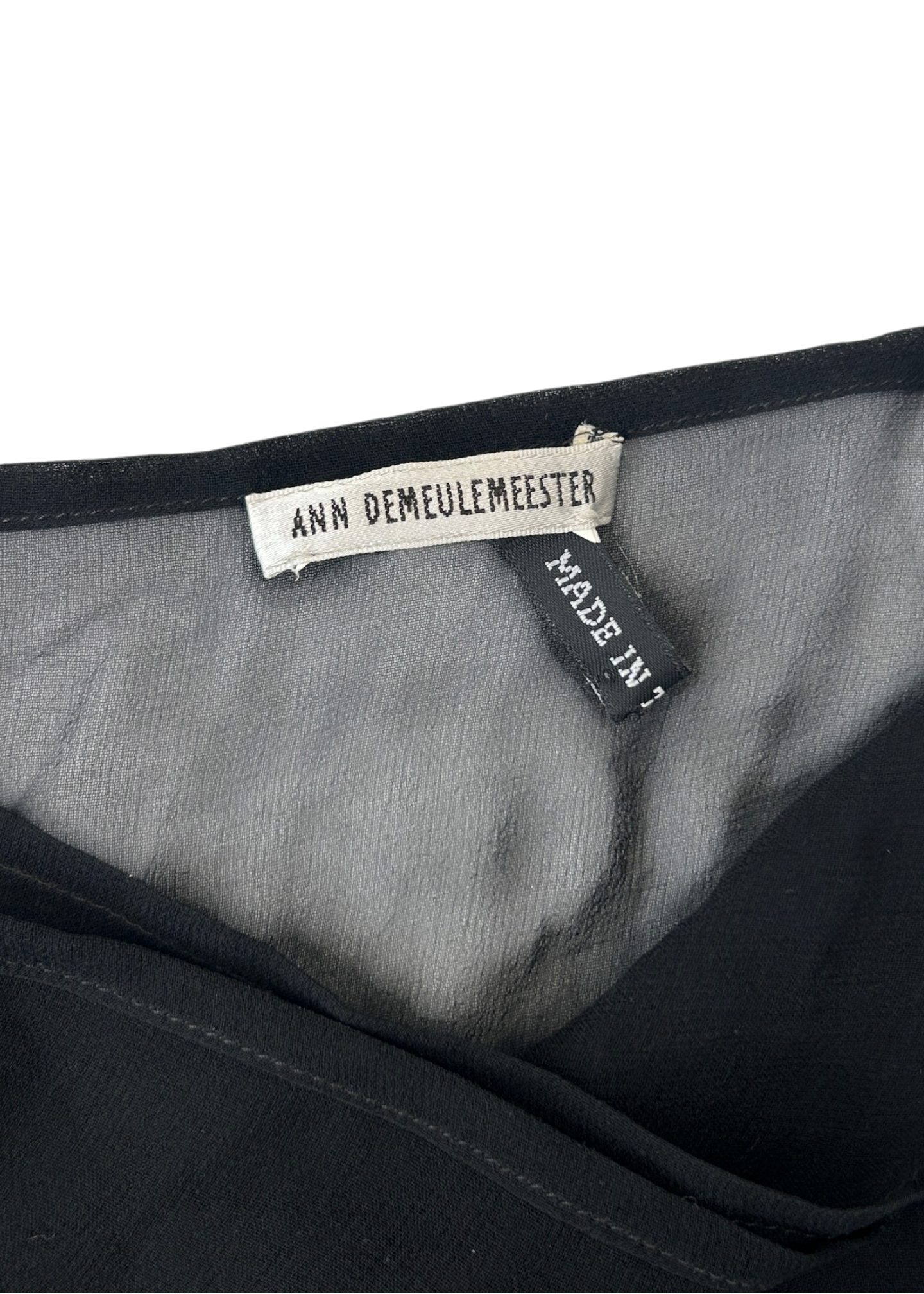 ANN DEMUELEMEESTER (AS IS) Re-Edition AW2004 Chiffon Bronze Coin Wrap Mini Skirt