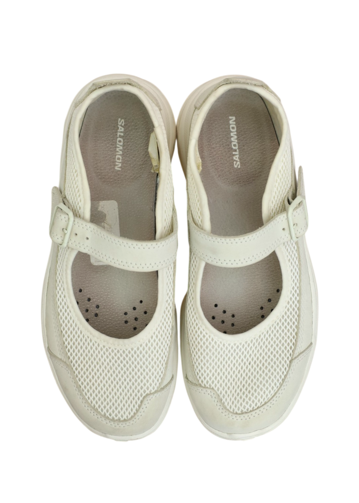 SALOMON 'RX Mary-Jeanne' White Leather/Mesh Sneakers