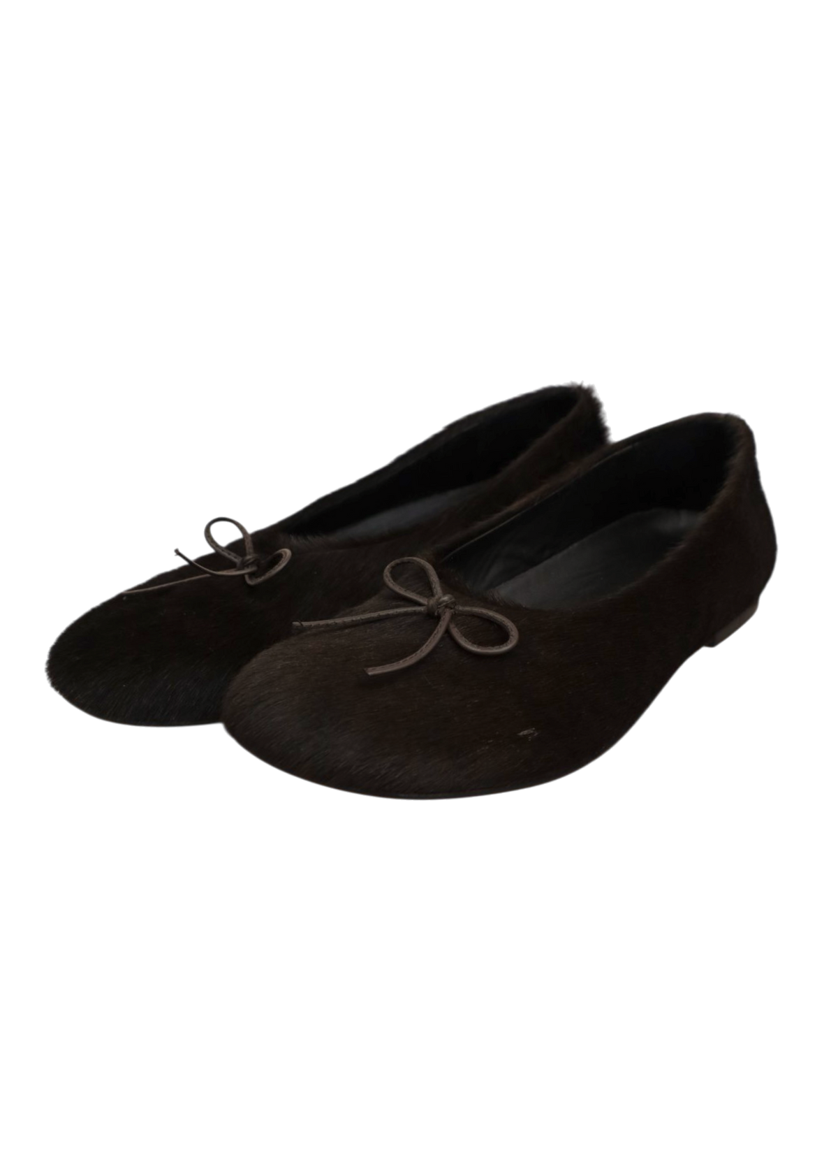 PALOMA WOOL 'Napoli Ballerine II' Brown Pony Hair Bow Flats