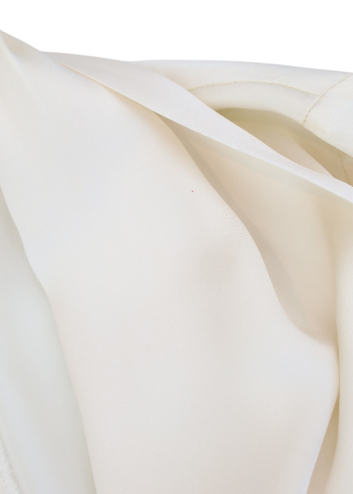 ANN DEMEULEMEESTER Cream Silk Draped Wrap Cowl Neck Button Up