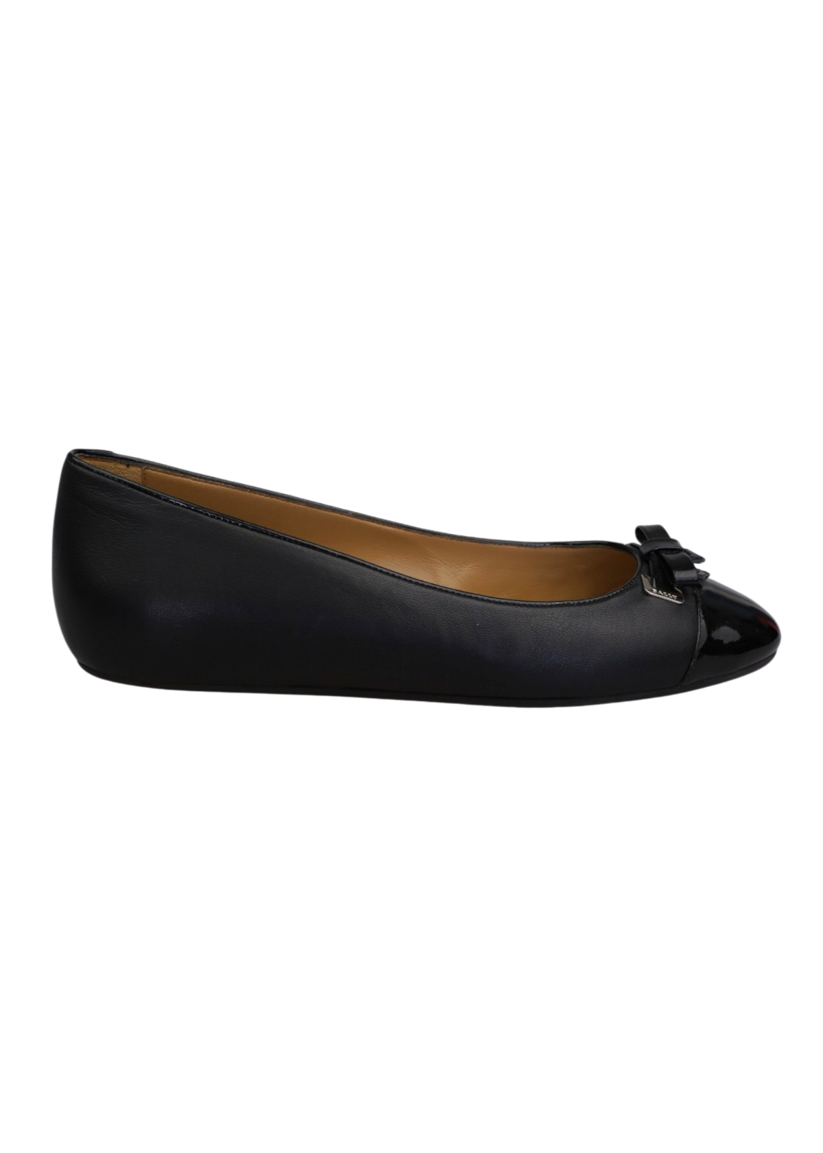 BALLY 'Sofye' Black Patent Leather Ballet Flats
