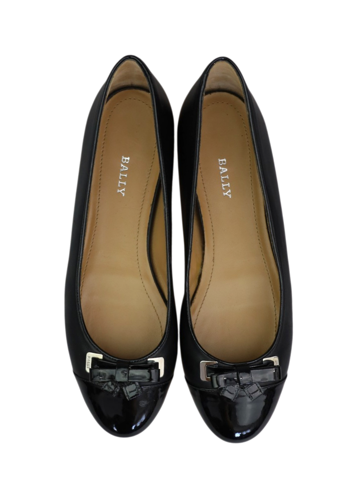 BALLY 'Sofye' Black Patent Leather Ballet Flats