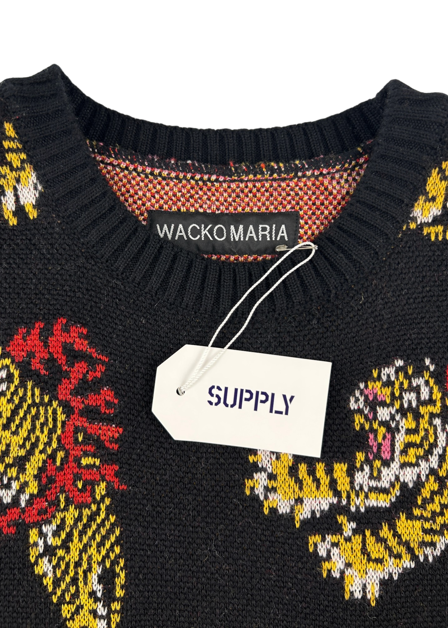 WACKO MARIA/GUILTY PARTIES (BNWT) Tim Lehl Tiger Intarsia Knit Jumper