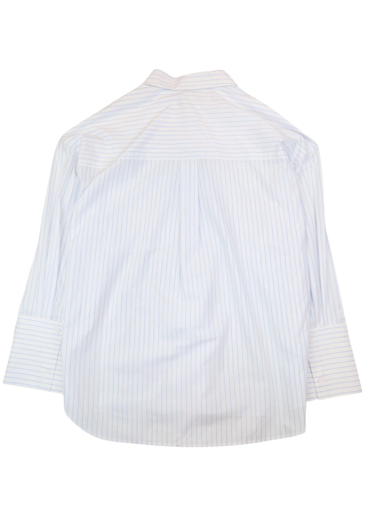 HENNE (NWT) White/Blue Stripe Button Up