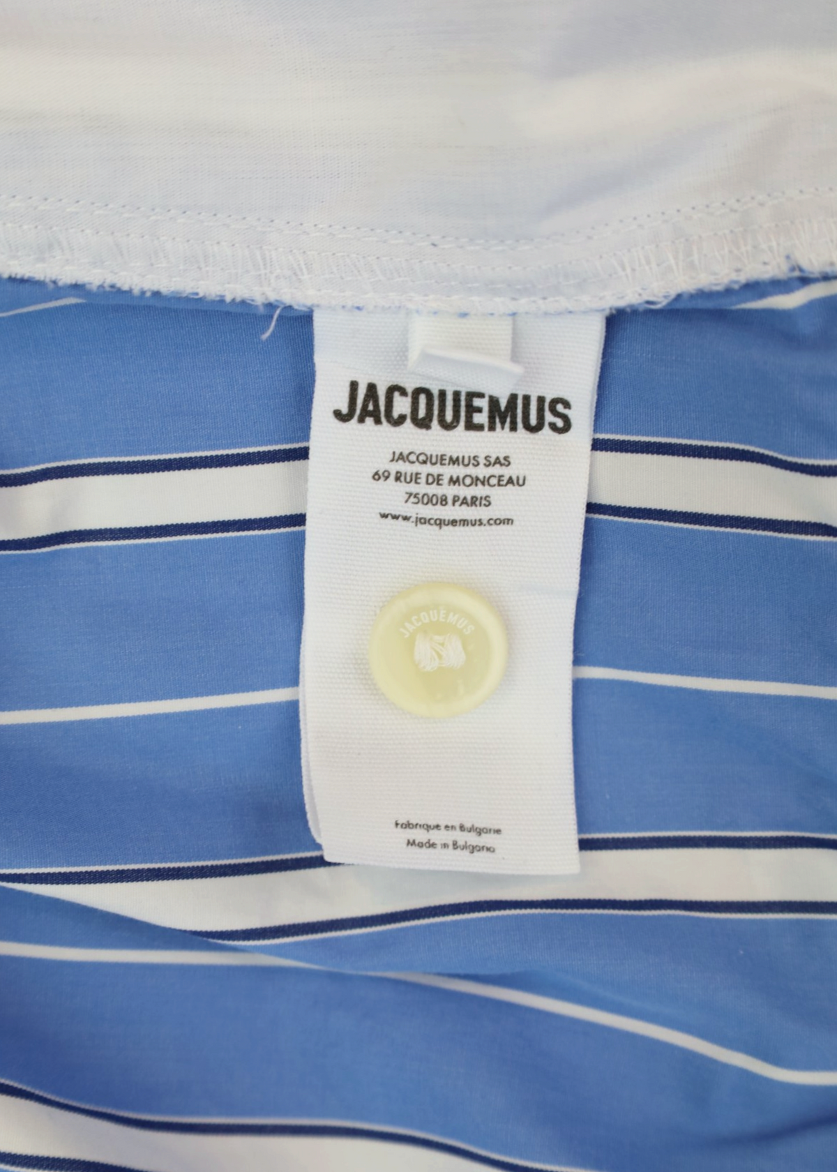 JACQUEMUS 'Le Short Trivela' Blue Stripe Cargo Shorts